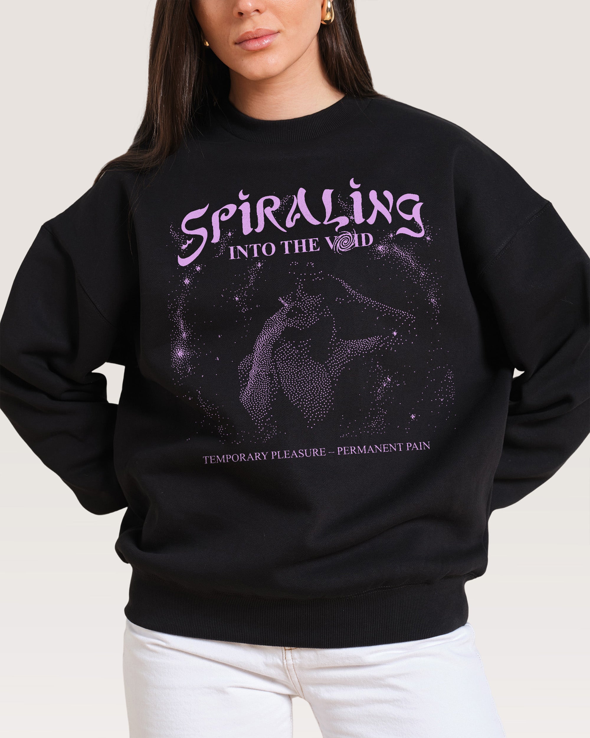 Spiralling Into the Void Black Sweatshirt