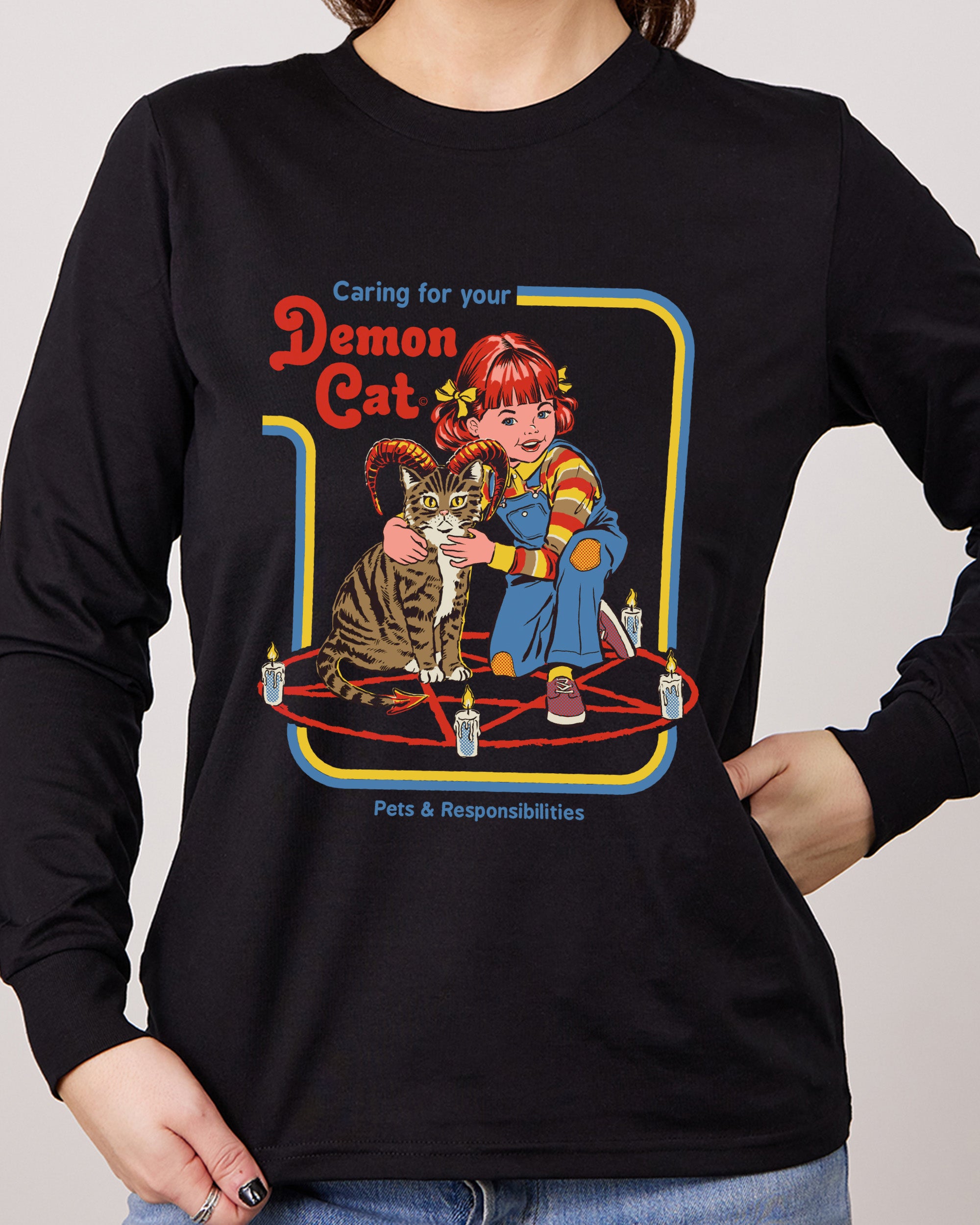 Caring for Your Demon Cat Long Sleeve