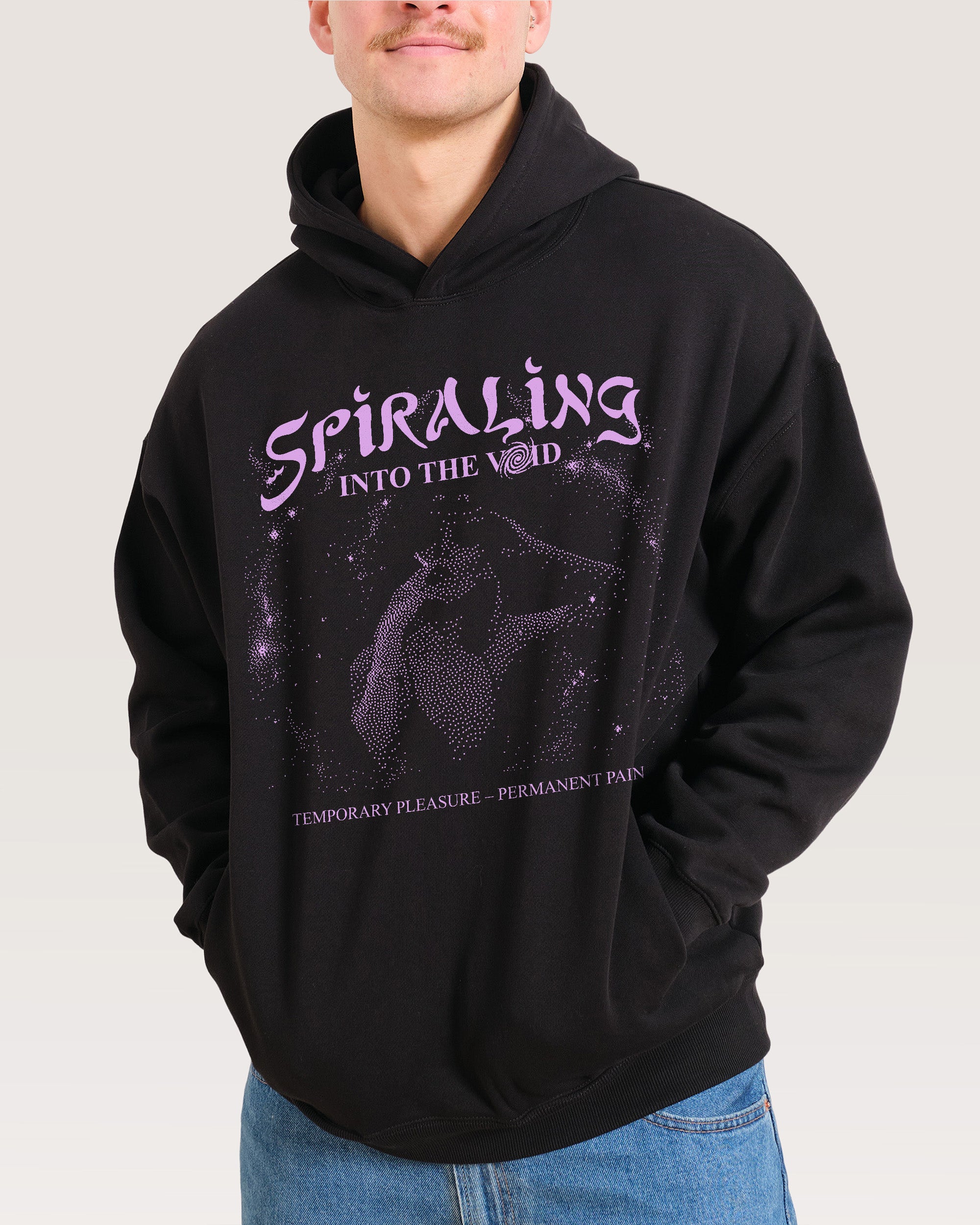 Spiralling Into the Void Black Hoodie