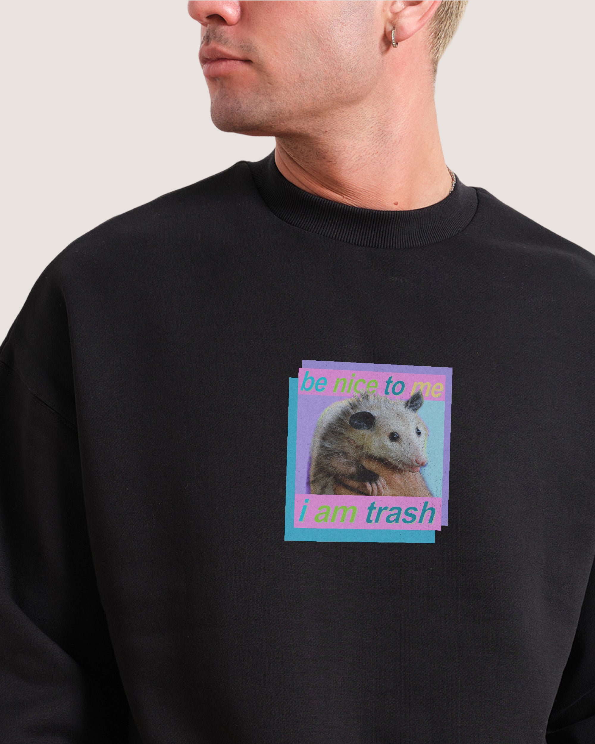 Be Nice to Me Black Sweatshirt