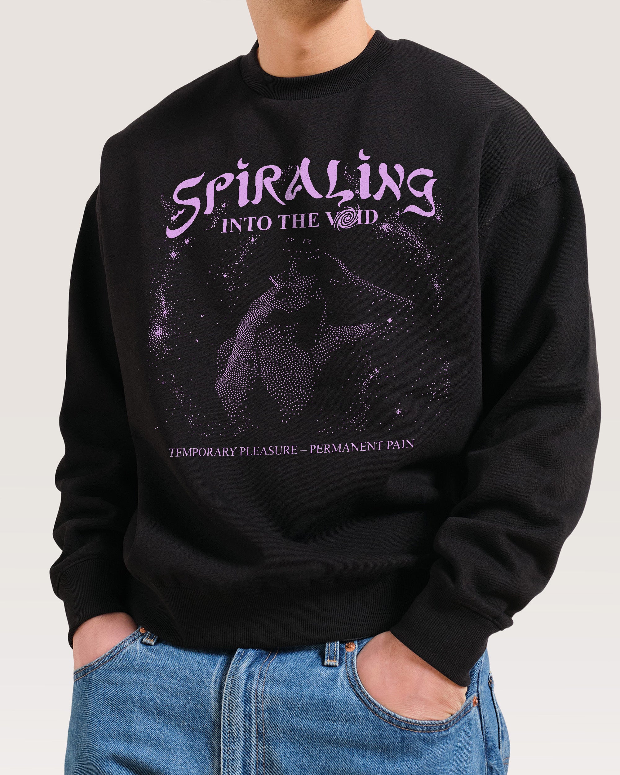 Spiralling Into the Void Black Sweatshirt