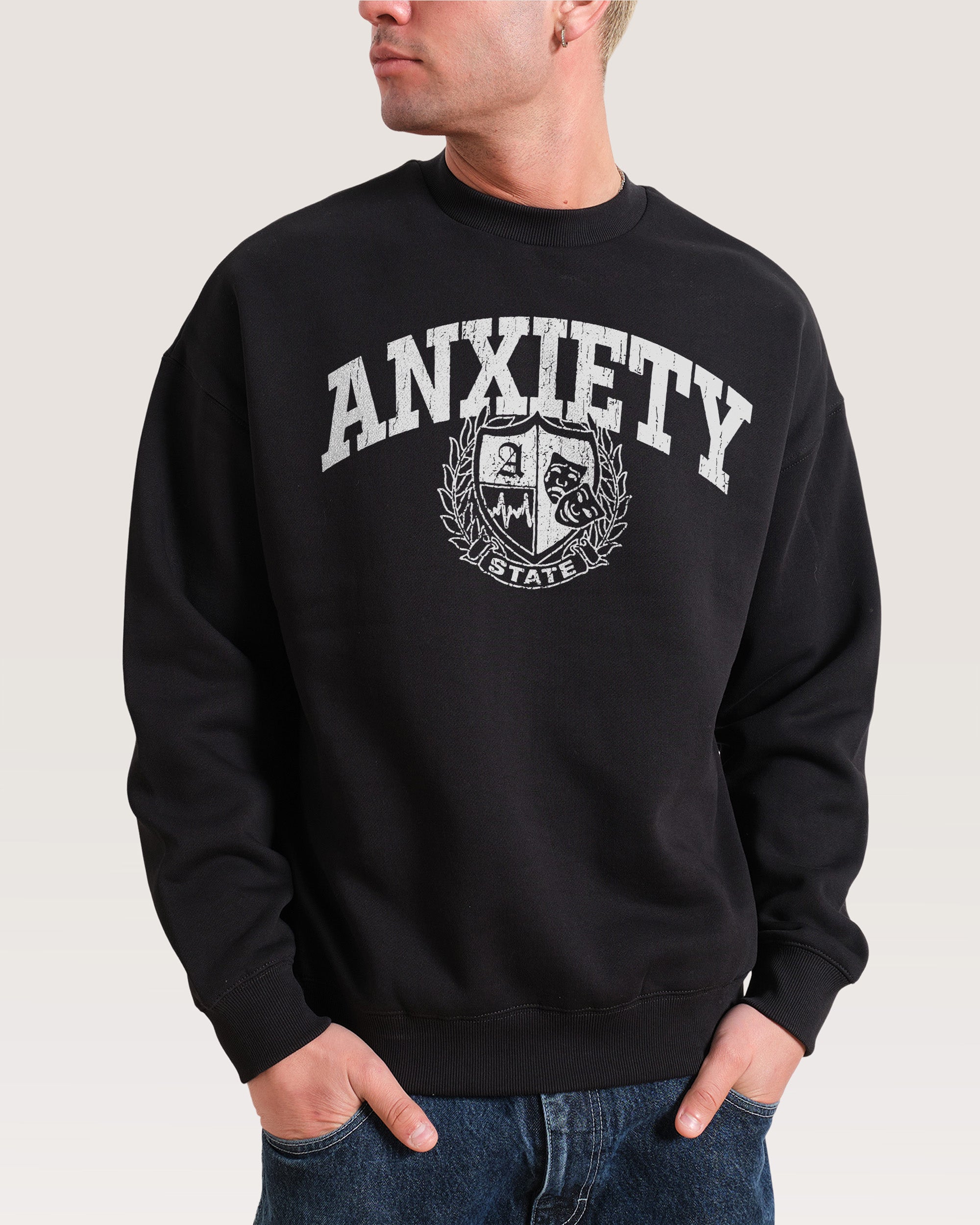 Anxiety State Black Sweatshirt