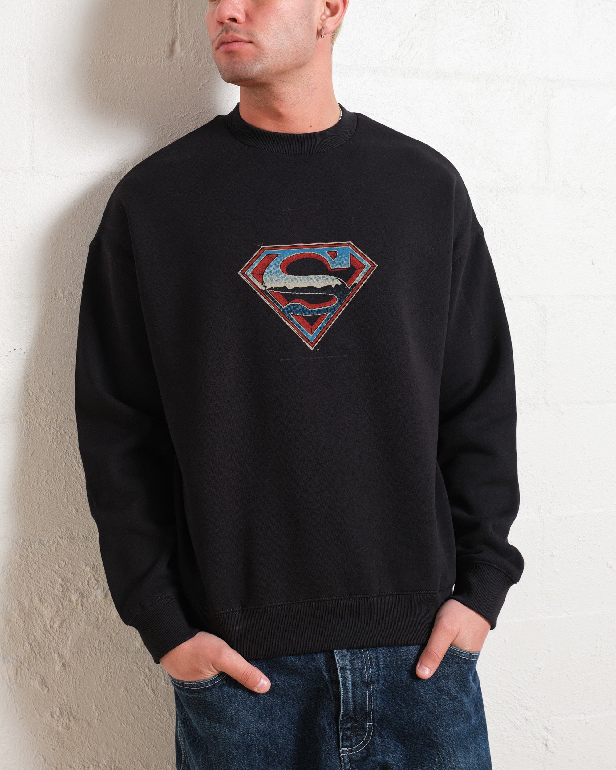Superman Vintage Logo Sweatshirt Australia Online Threadheads