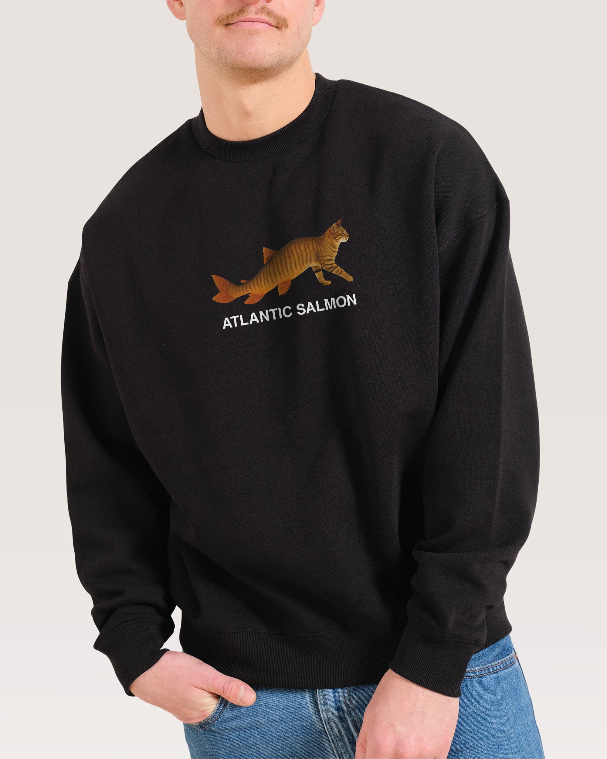 Ate Too Much Salmon Black Sweatshirt