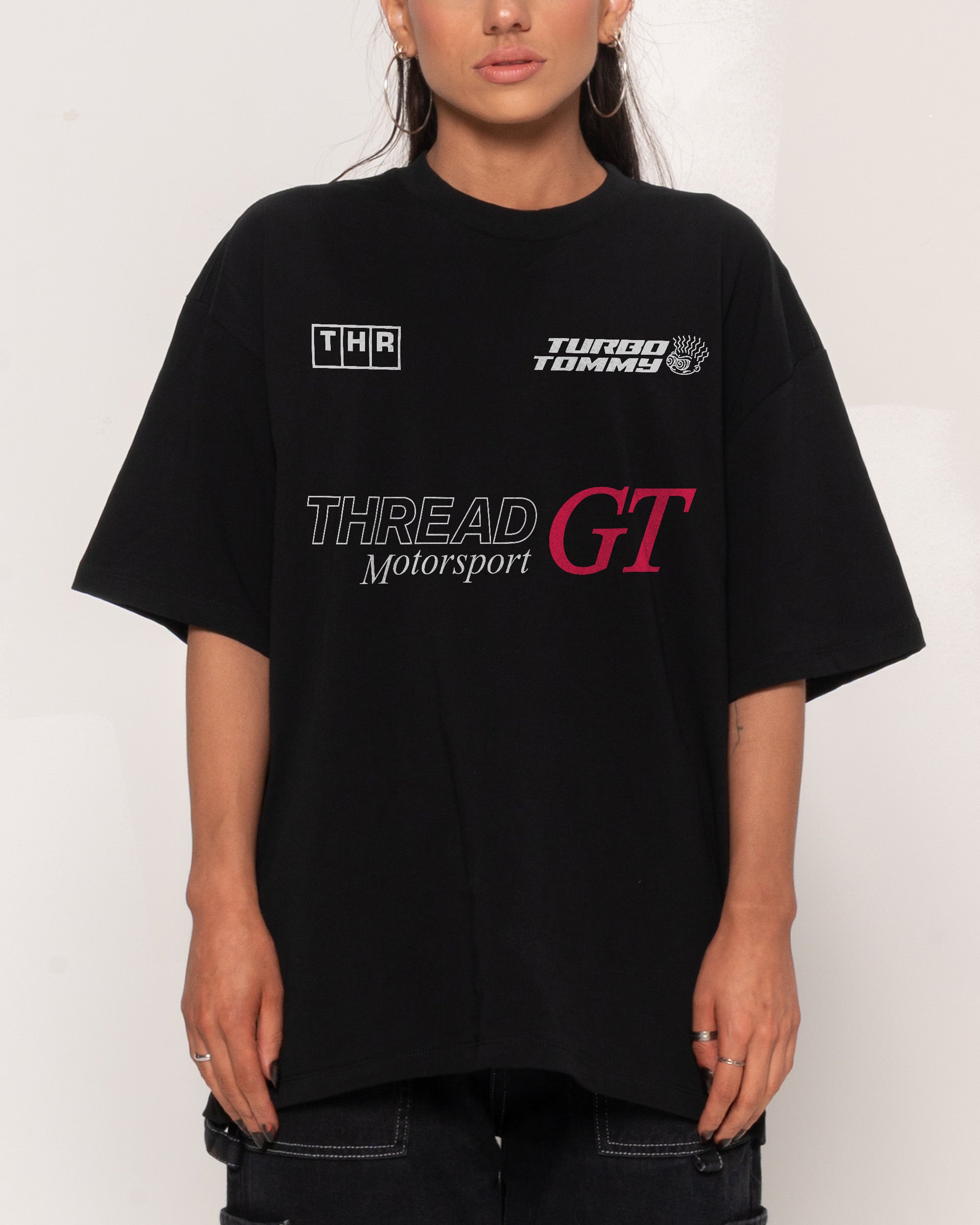 Tommy Turbo Black Oversized Tee