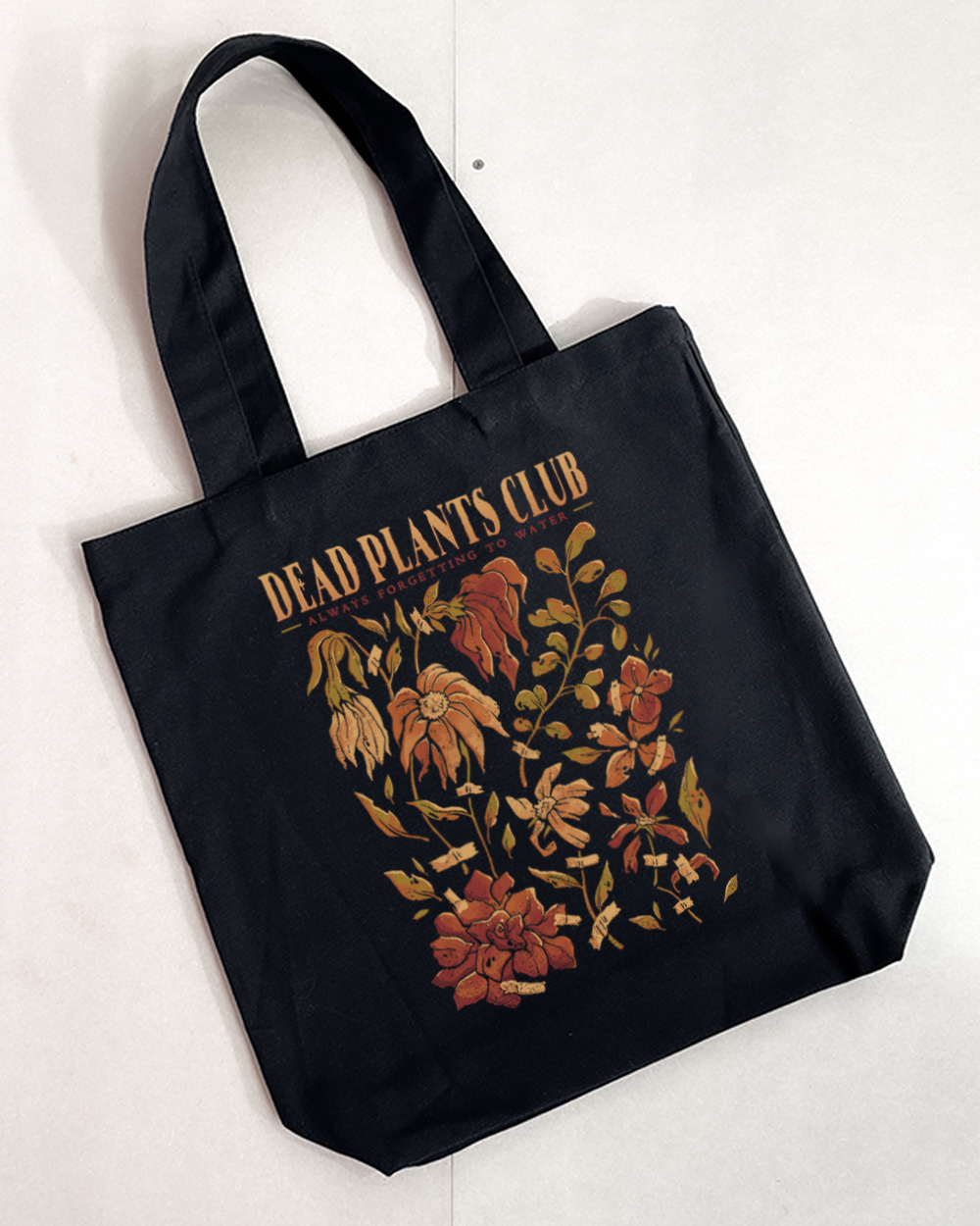 Dead Plants Club Tote Bag Black