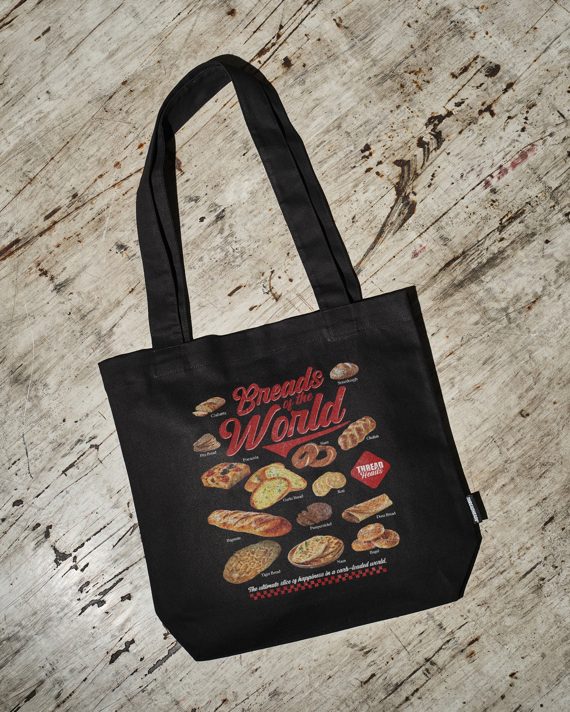 Breads of the World Tote Bag Australia Online Black