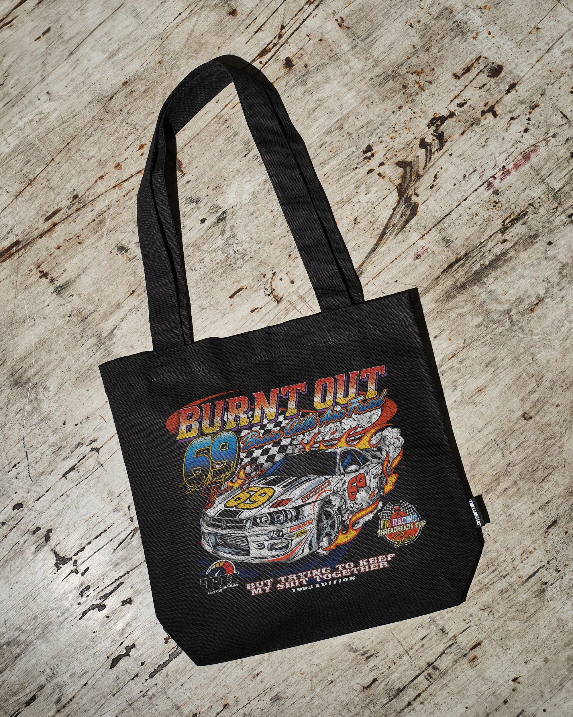 Burnt out Tote Bag Australia Online Black