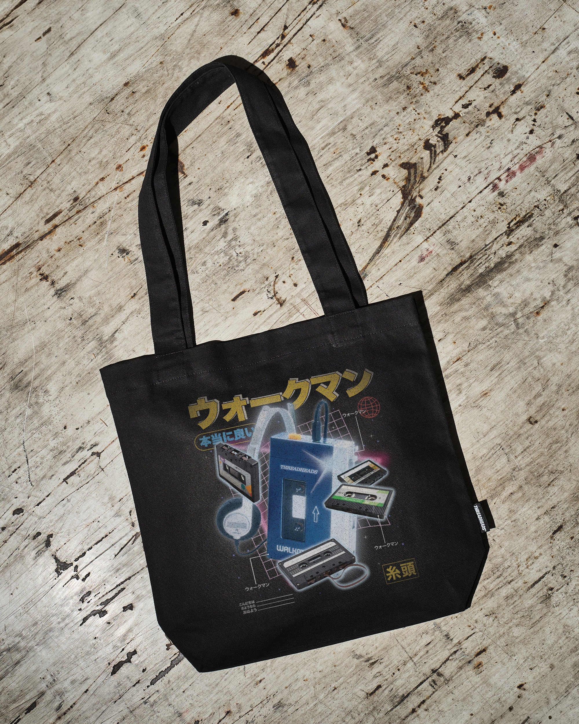 Japanese Walkman Tote Bag Australia Online Black
