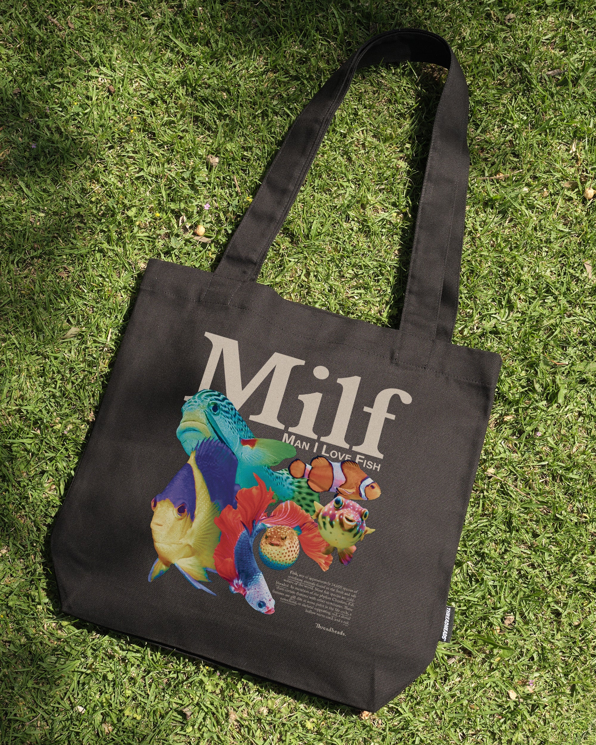 Man I Love Fish Tote Bag Australia Online Black