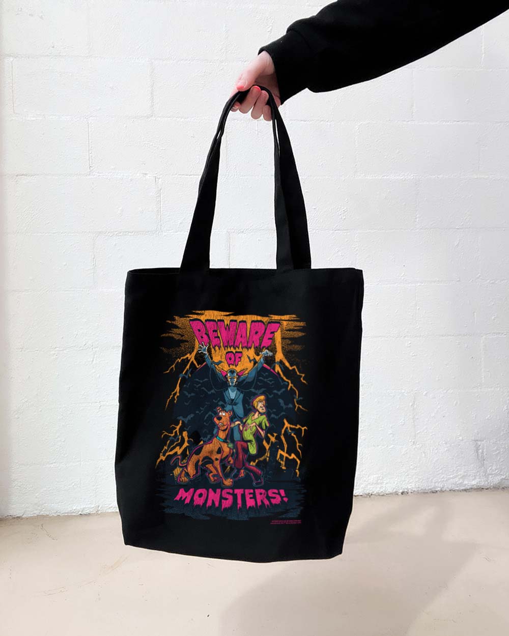 Beware of Monsters Tote Bag Australia Online Black