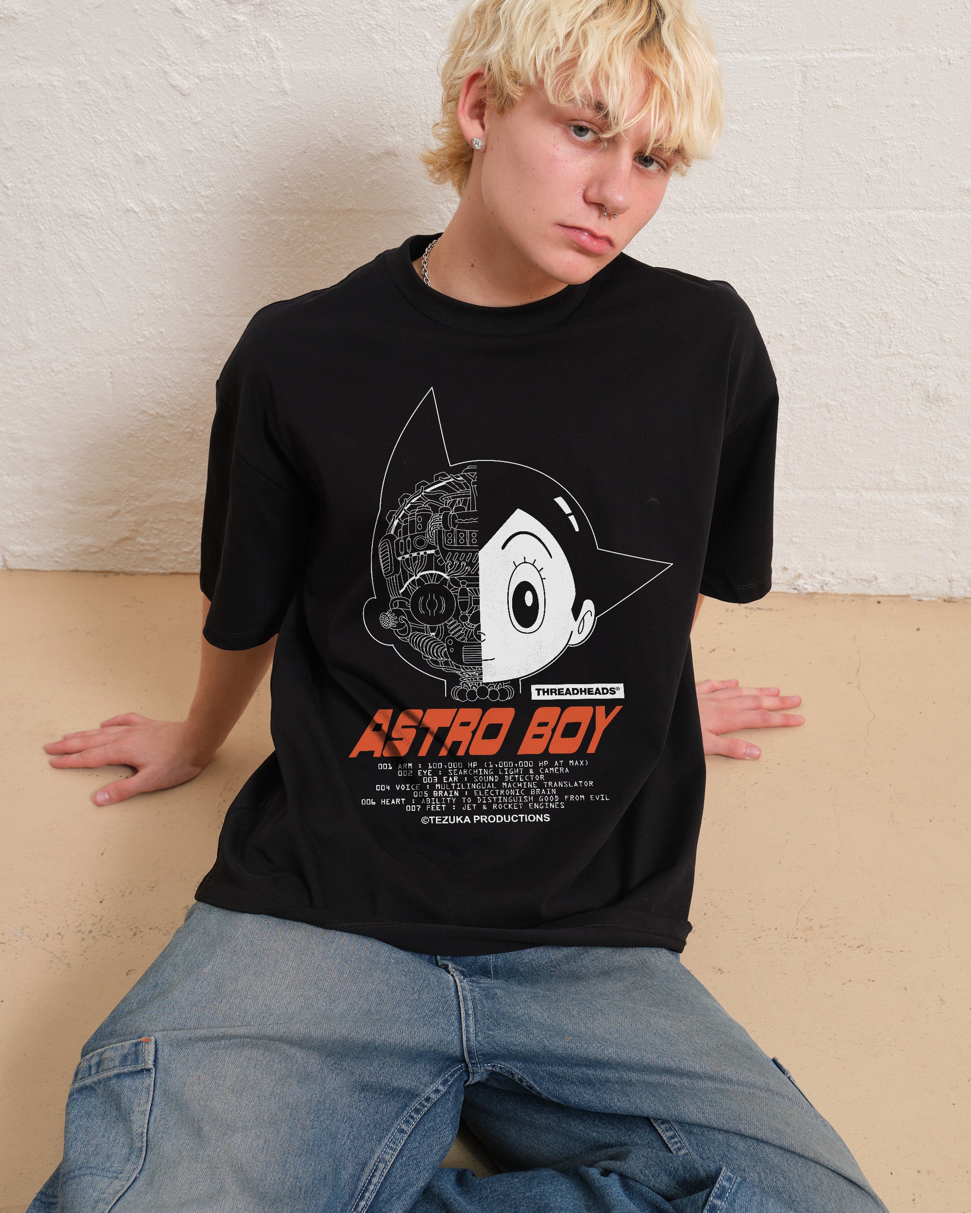 Astro Boy Head Data Oversized Tee Online Australia