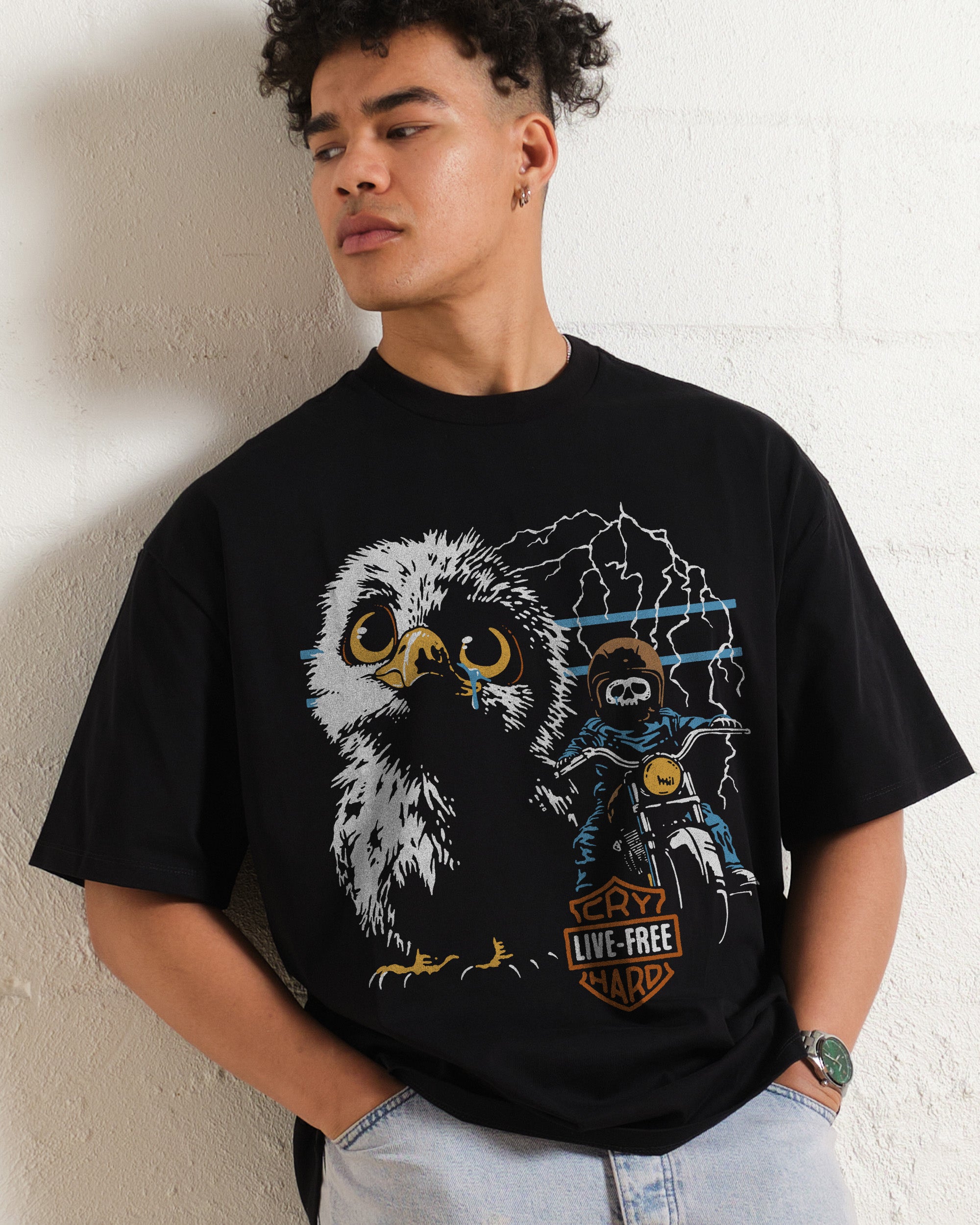 Live Free Cry Hard Oversized Tee Online Australia