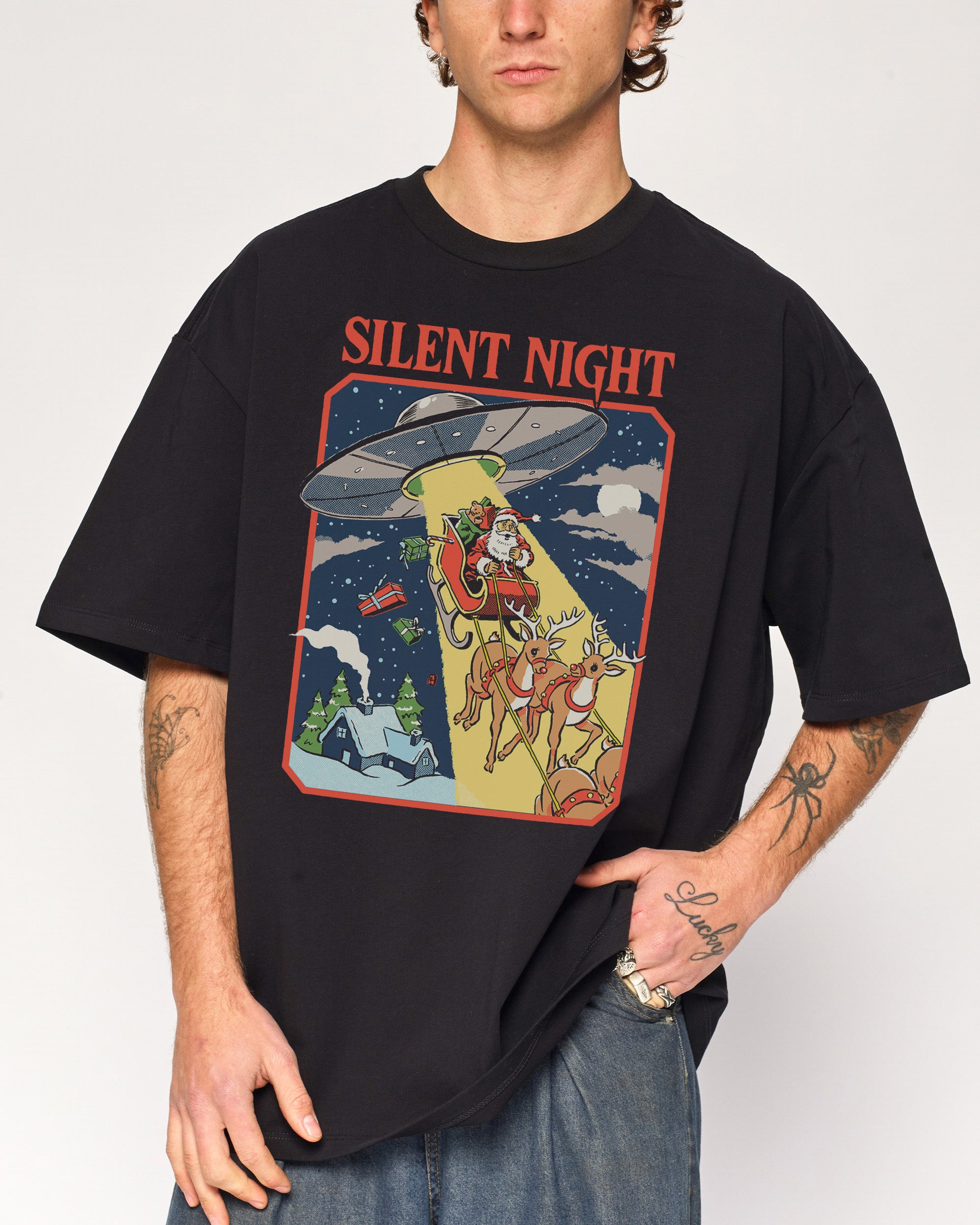 Silent Night Oversized Tee