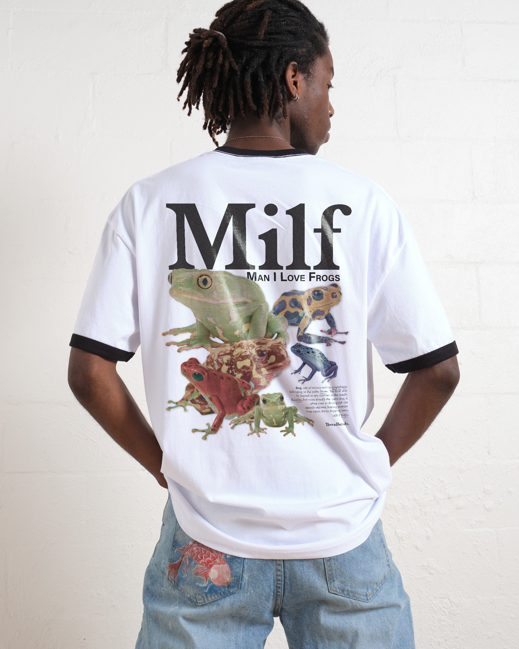 Man I Love Frogs Front and Back T-Shirt Australia Online
