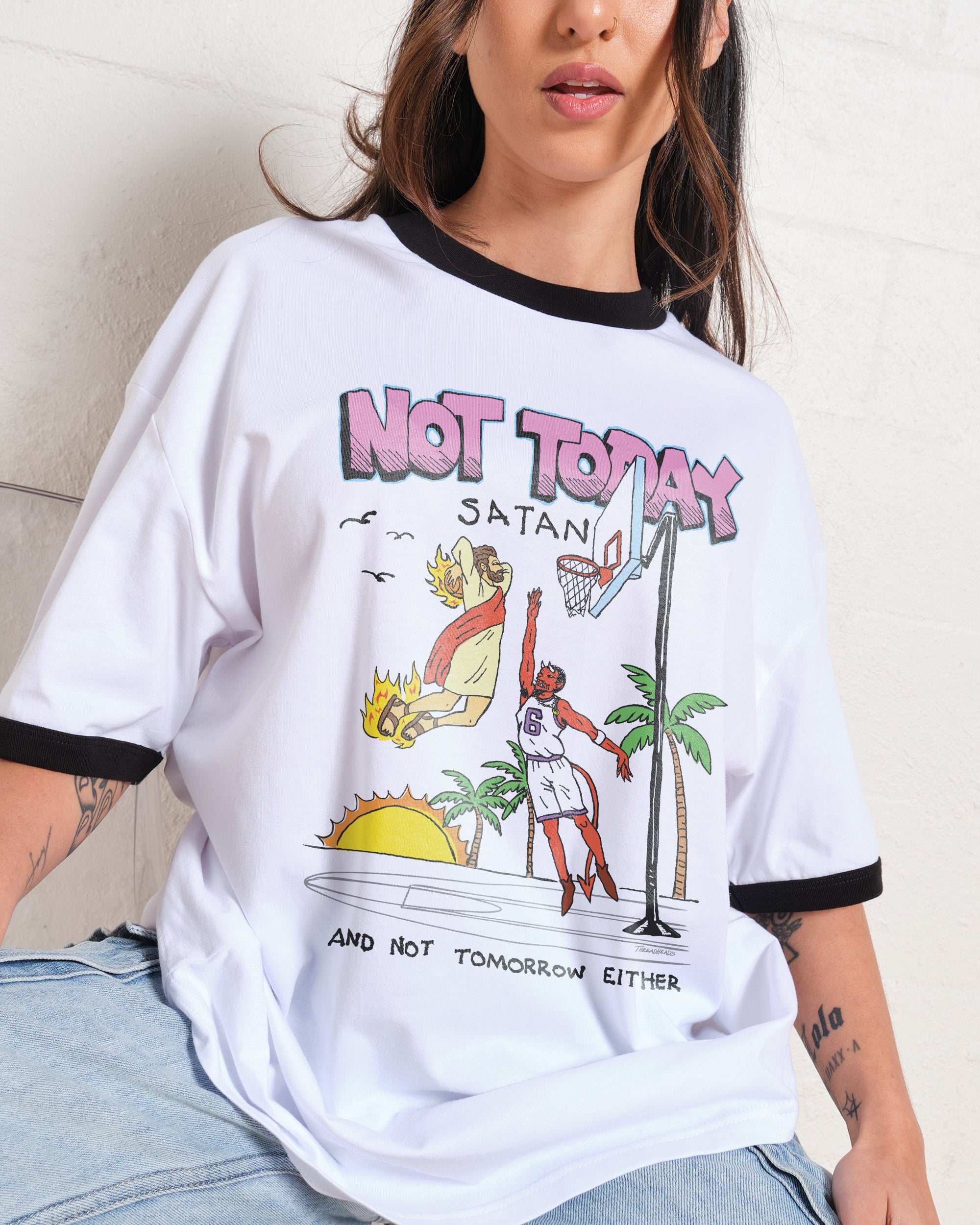 Not Today Satan T-Shirt Australia Online