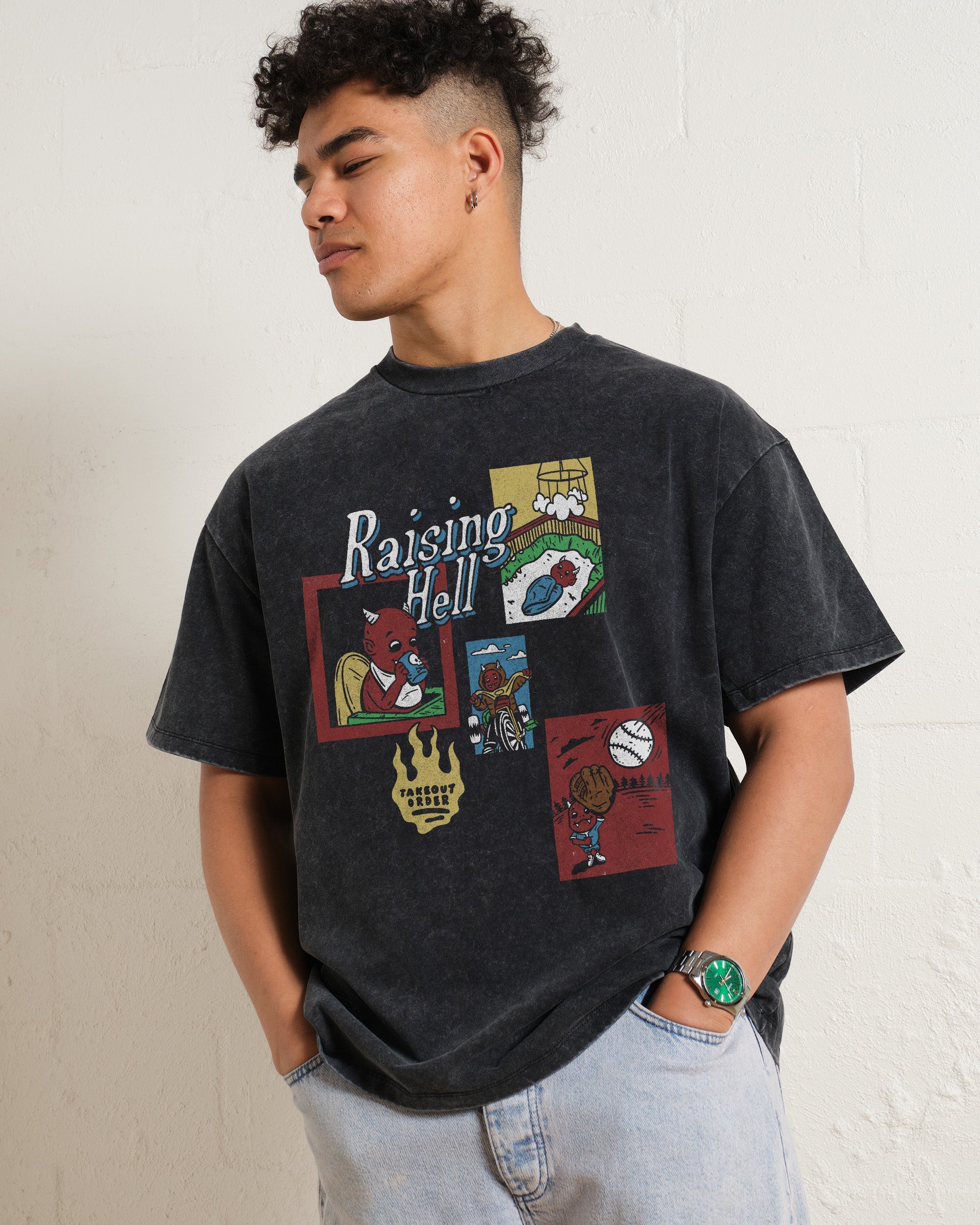 Raising Hell Wash Tee Online Australia