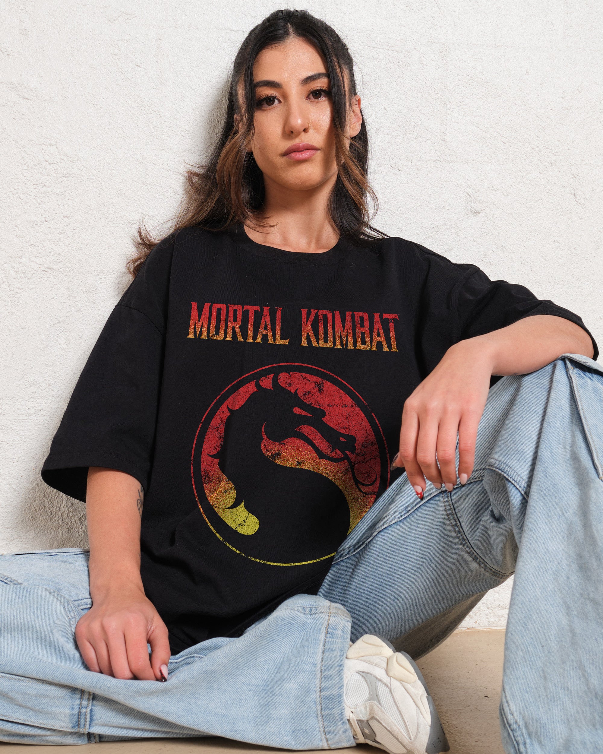 Mortal Kombat Logo Oversized Tee Threadheads Australia Online