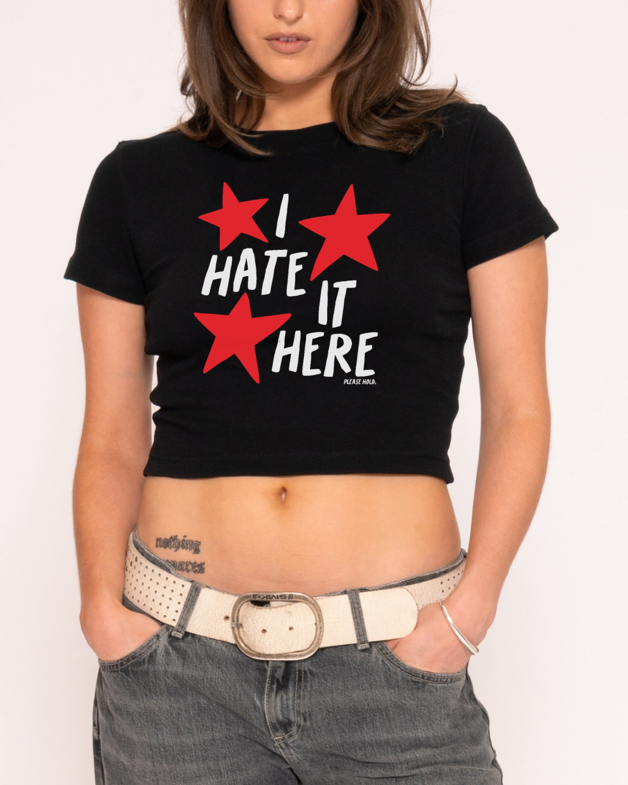 I Hate It Here Black Baby Tee