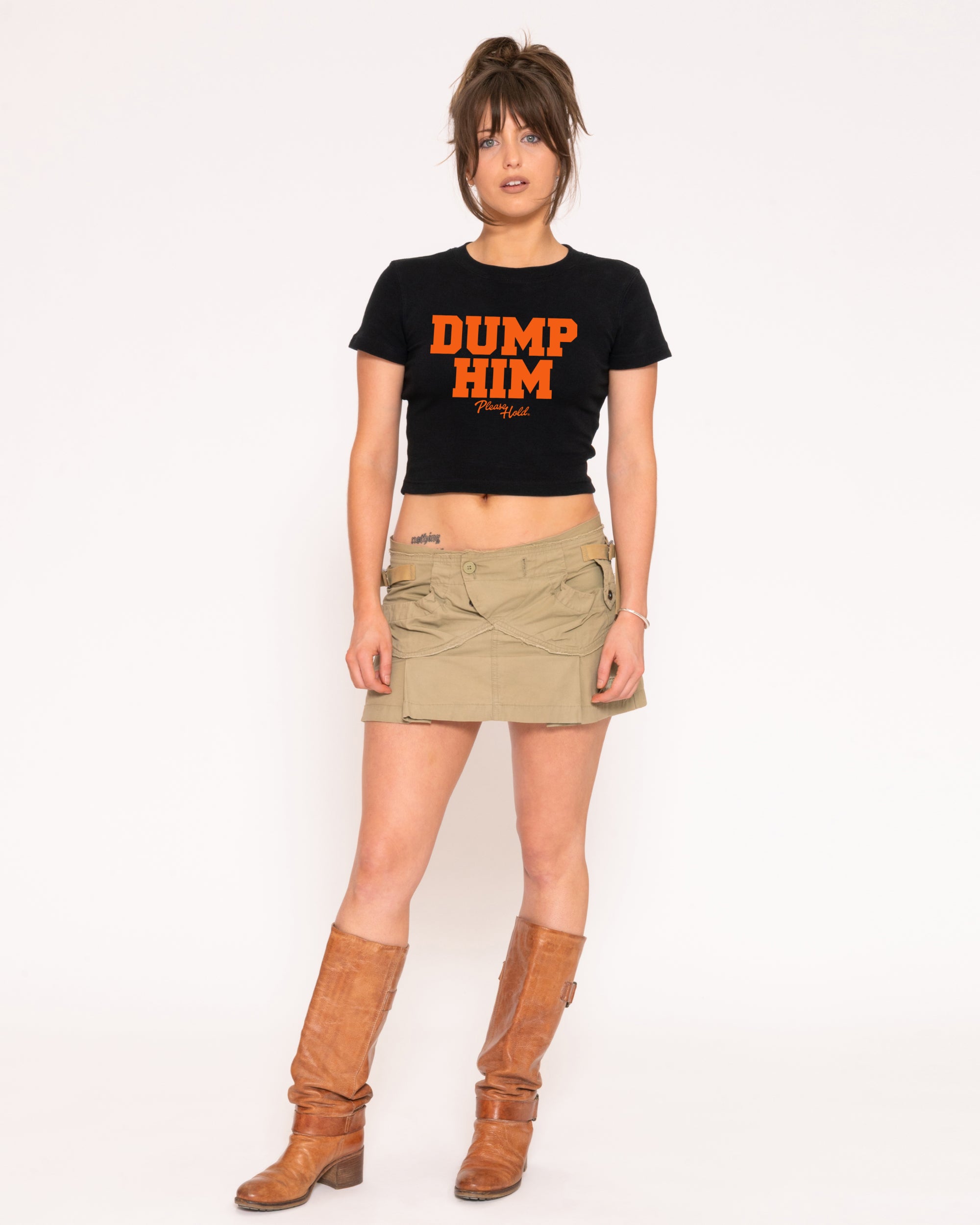 Dump Him Black Baby Tee