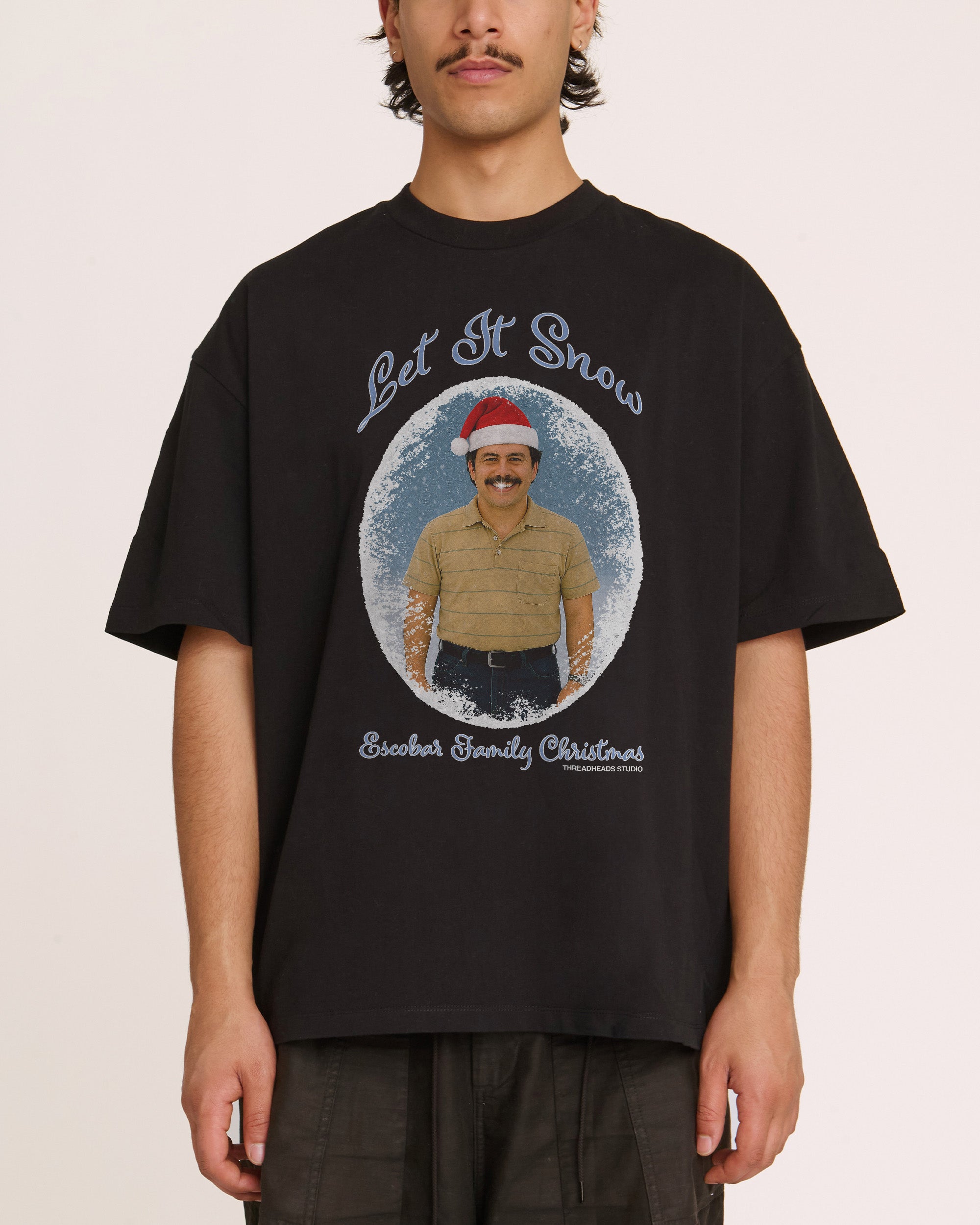 Let It Snow Pablo Black Oversized Tee