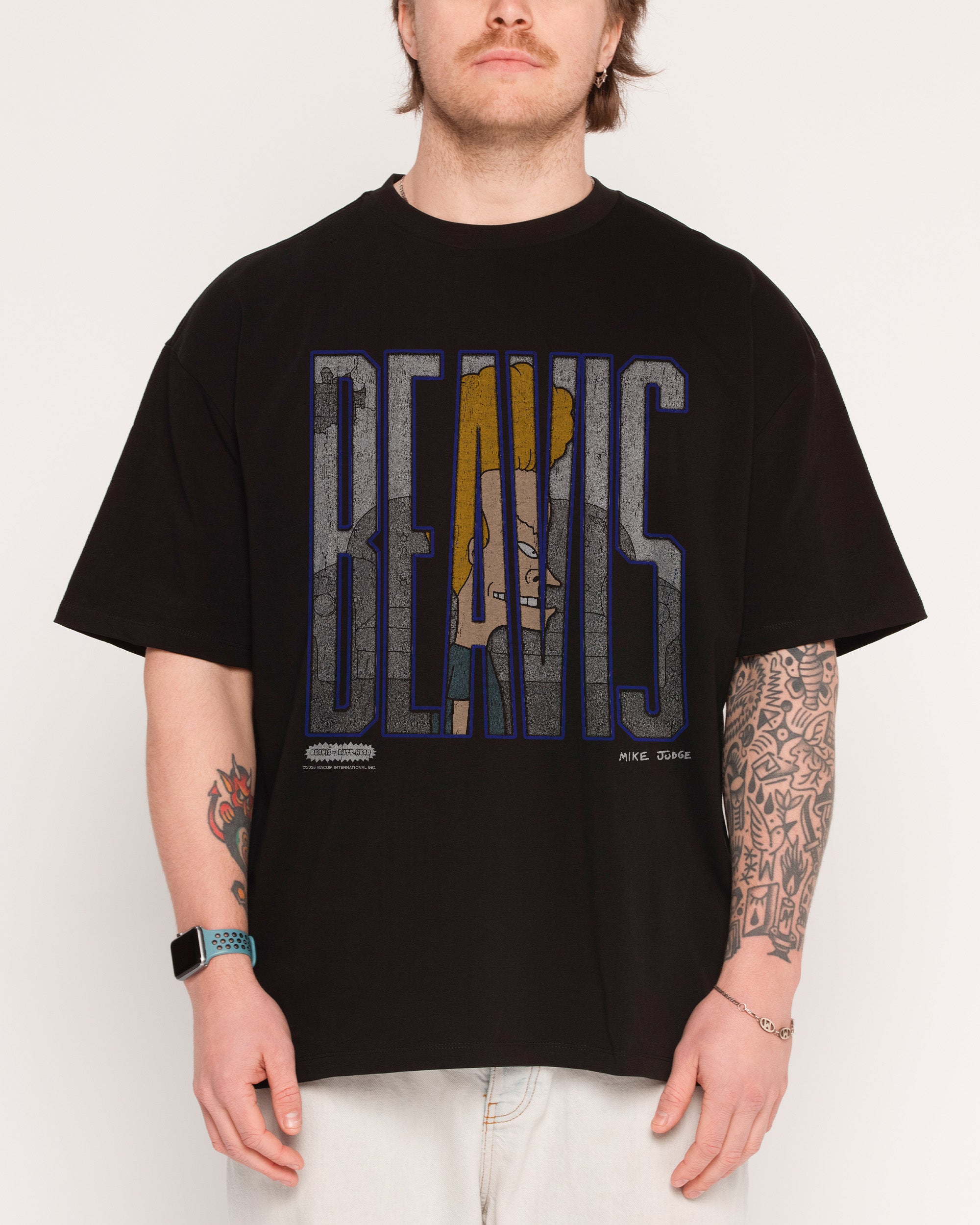 Beavis Black Oversized Tee