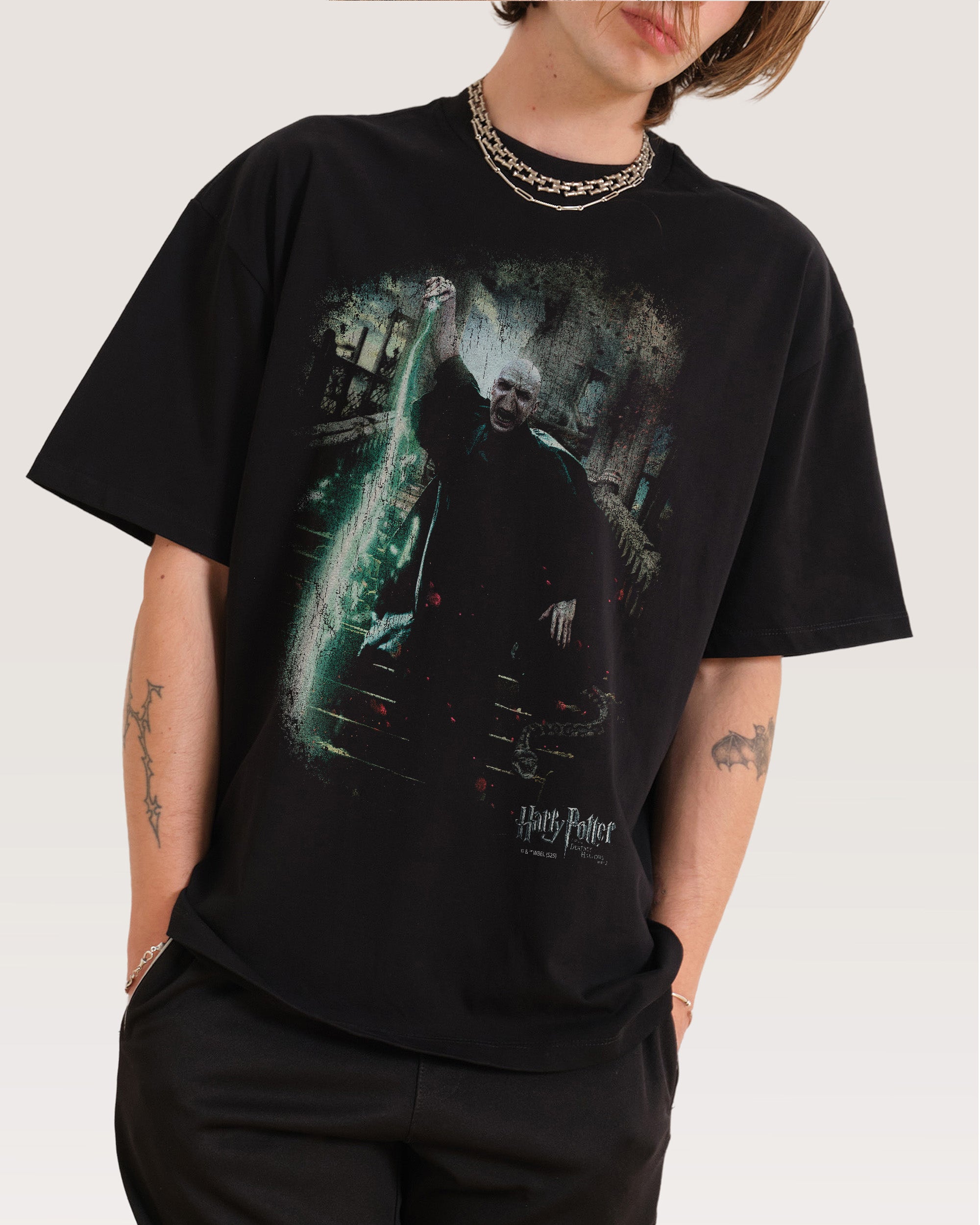 Voldemort Black Oversized Tee