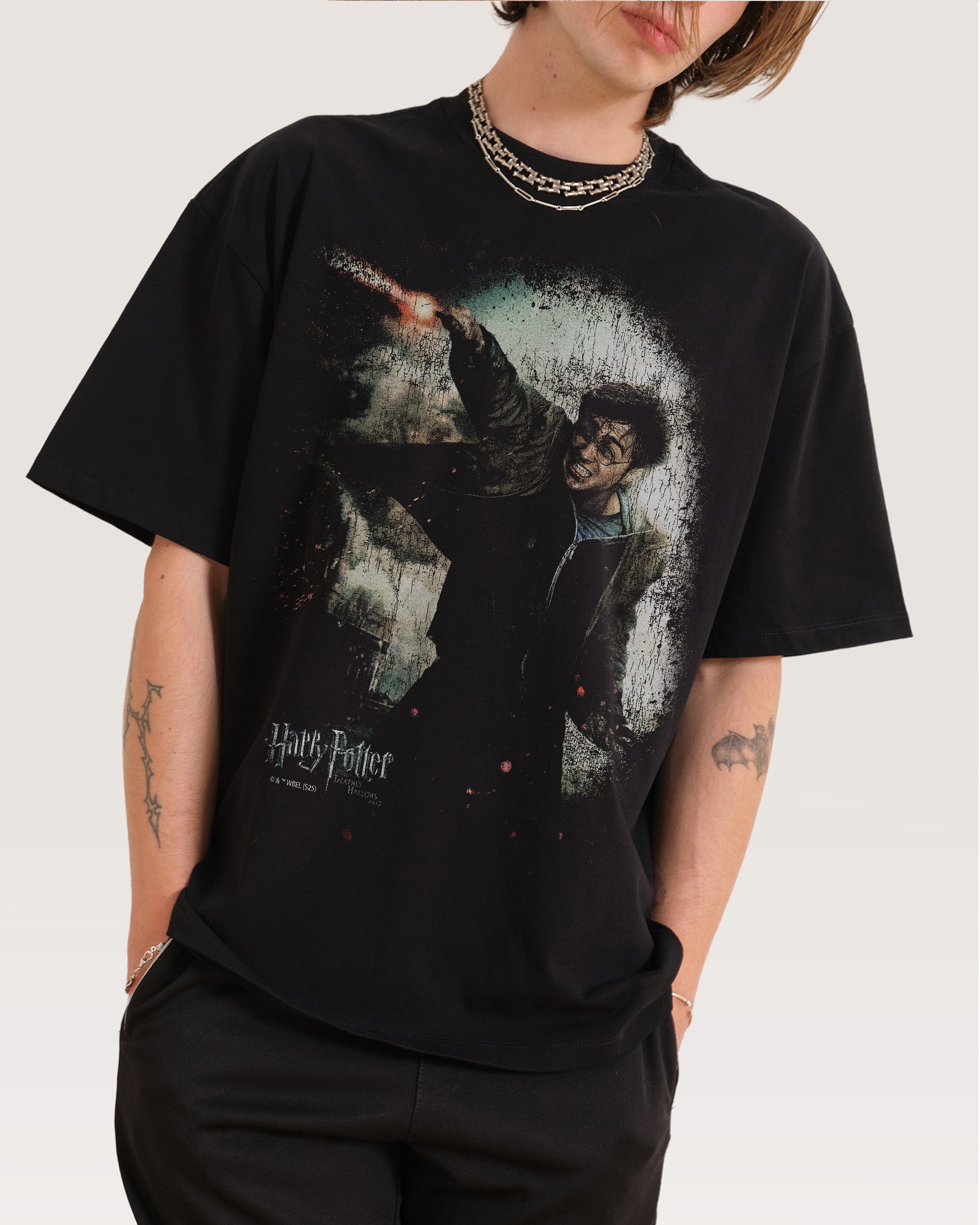 Harry Potter Black Oversized Tee