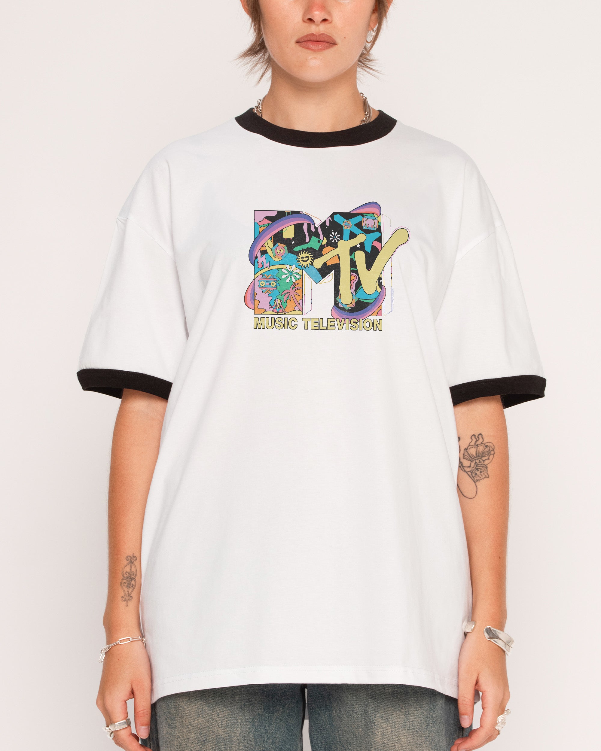 MTV LSD Black Ringer T-Shirt