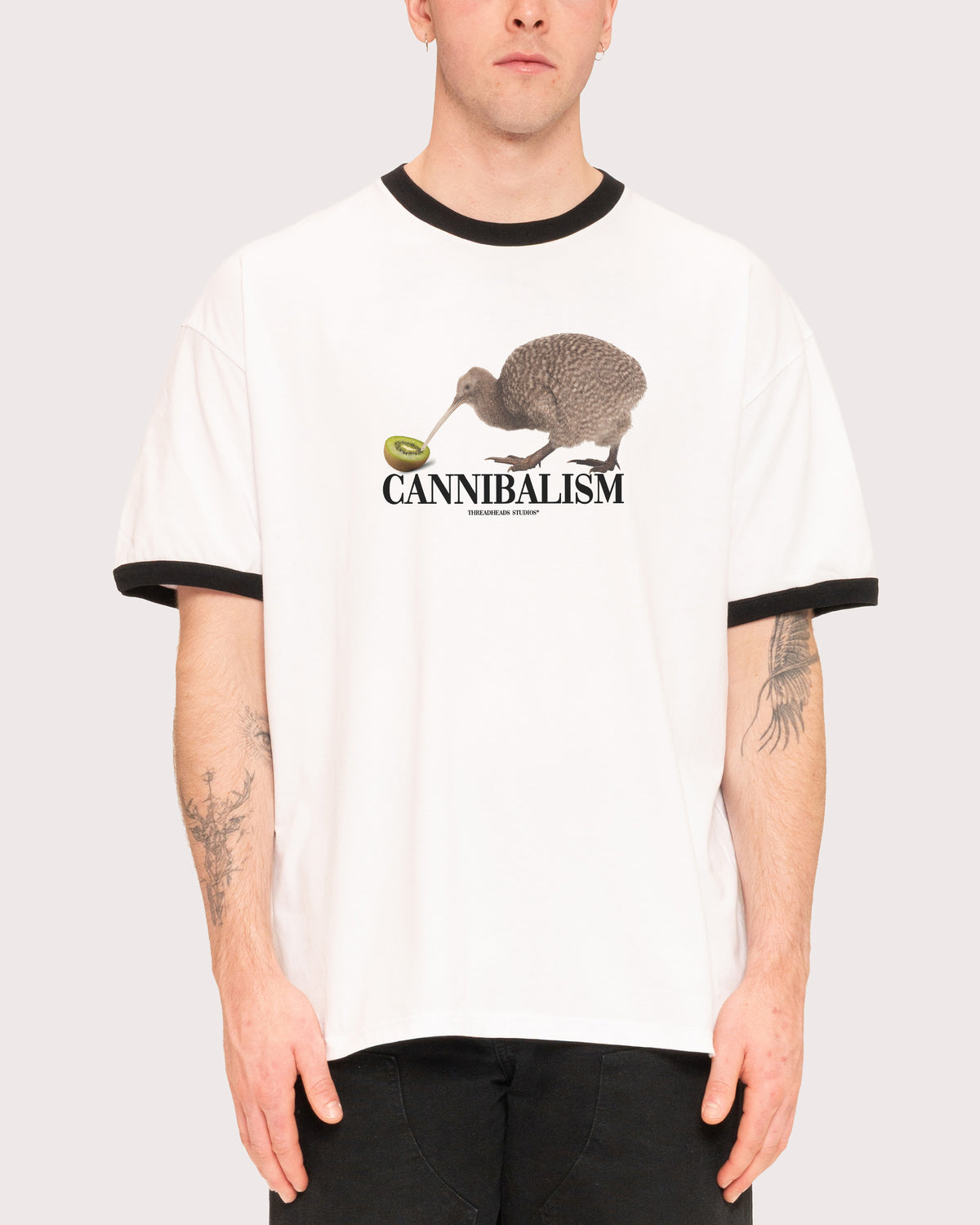 Cannibalism Black Ringer T-Shirt