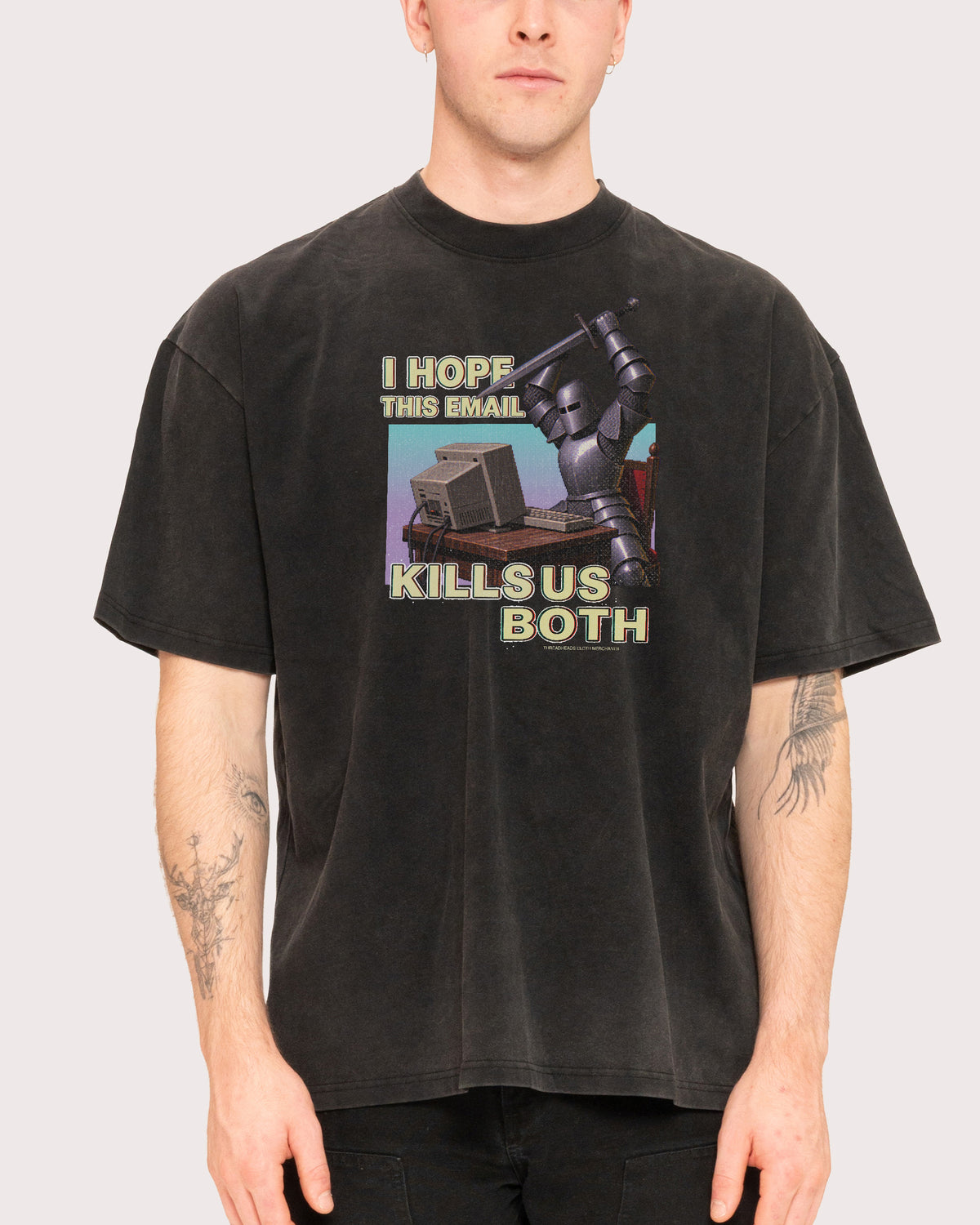 Killer Email Black Stone Oversized Tee