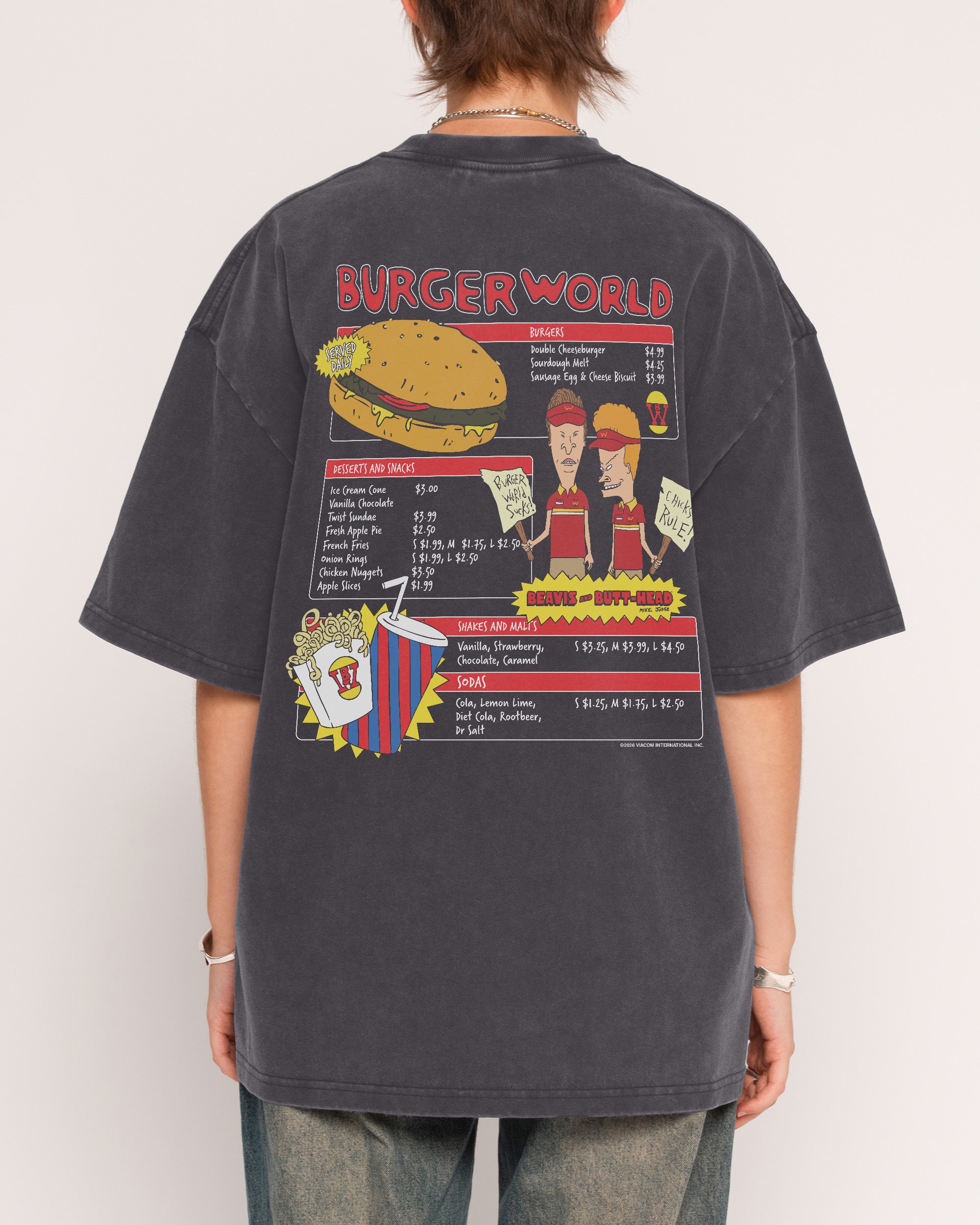Burger World Black Wash Tee