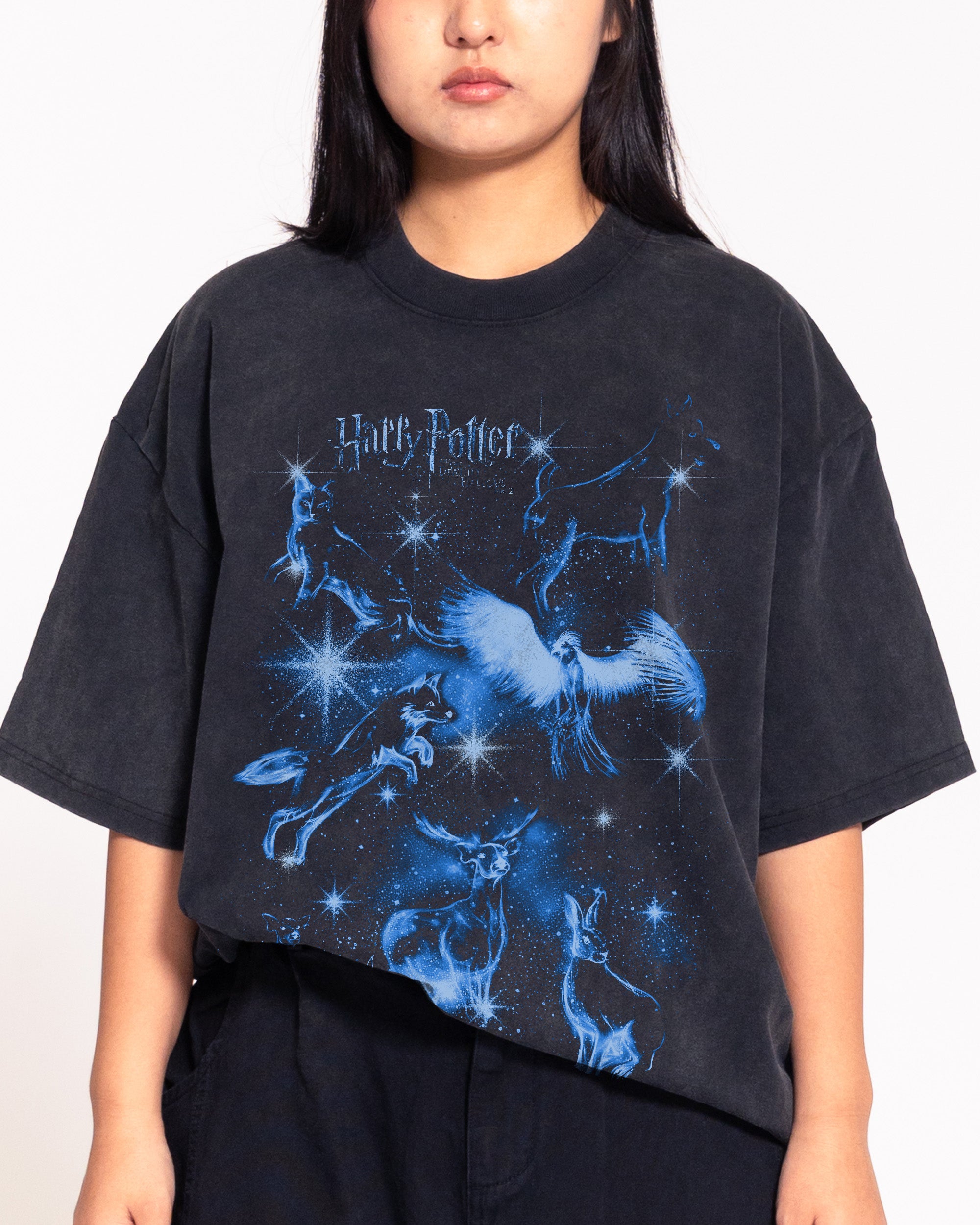 Patronus Compilation Black Oversized Tee