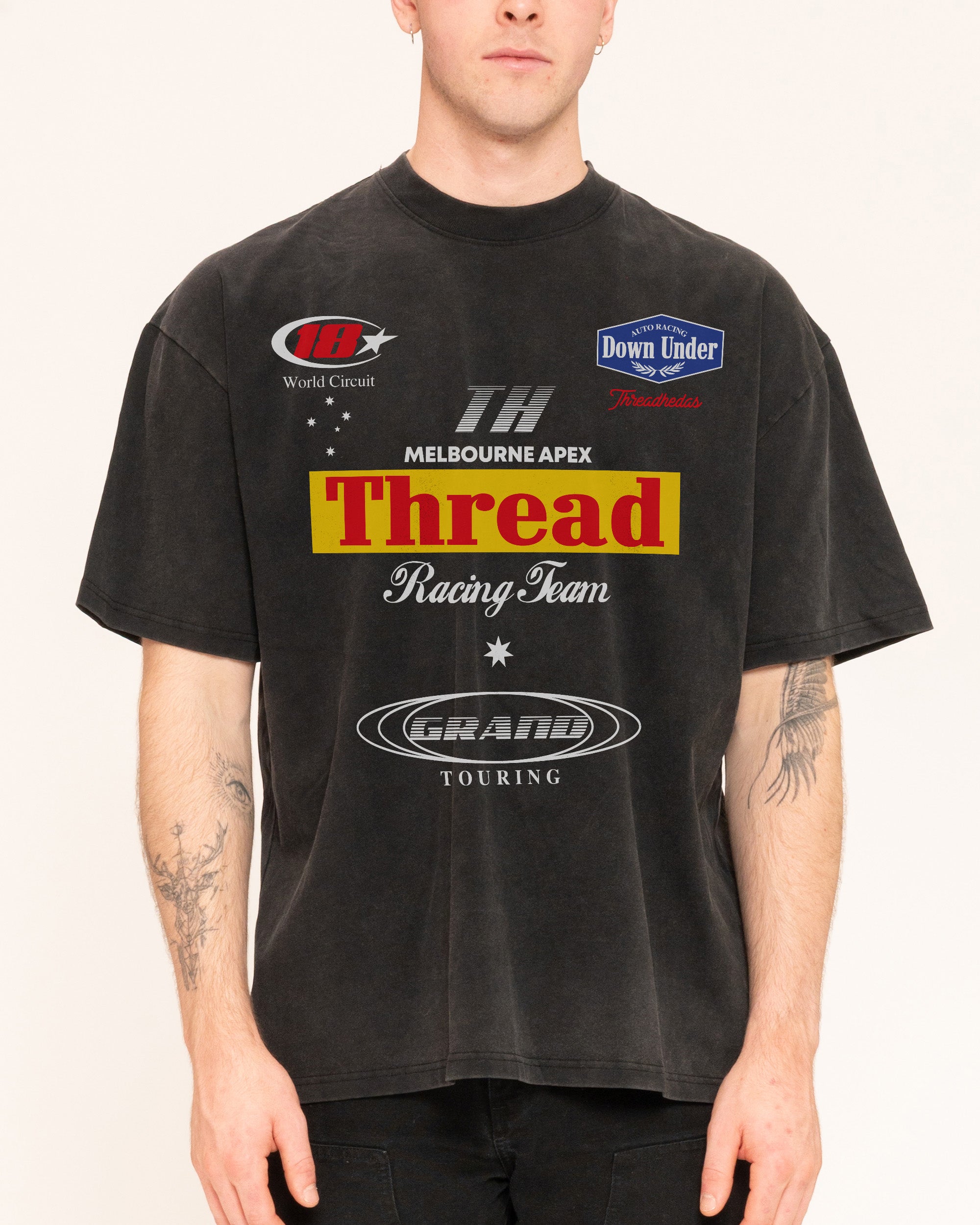 Down Under Apex Black Oversized Tee