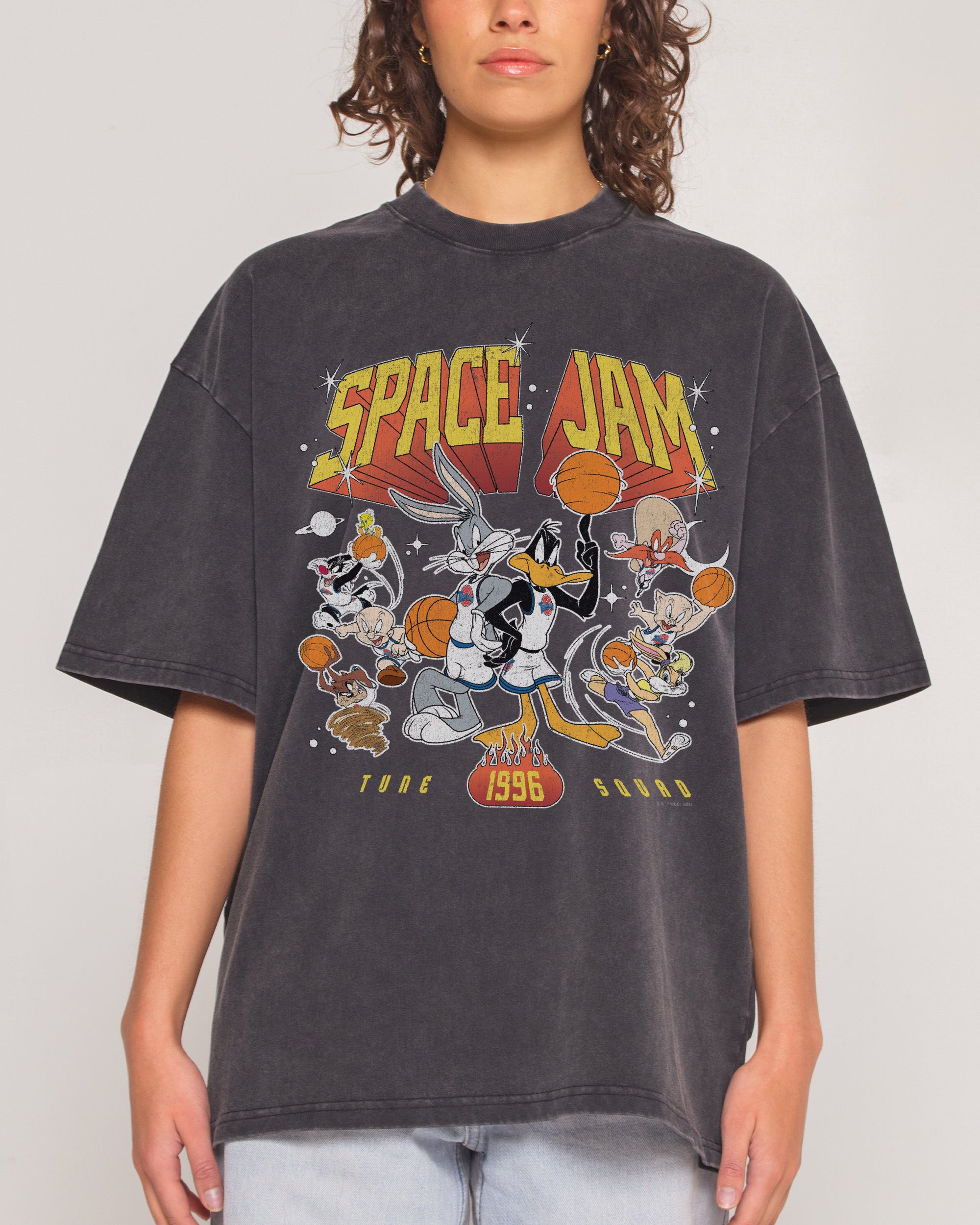 Tune Squad 1996 Black Wash Tee