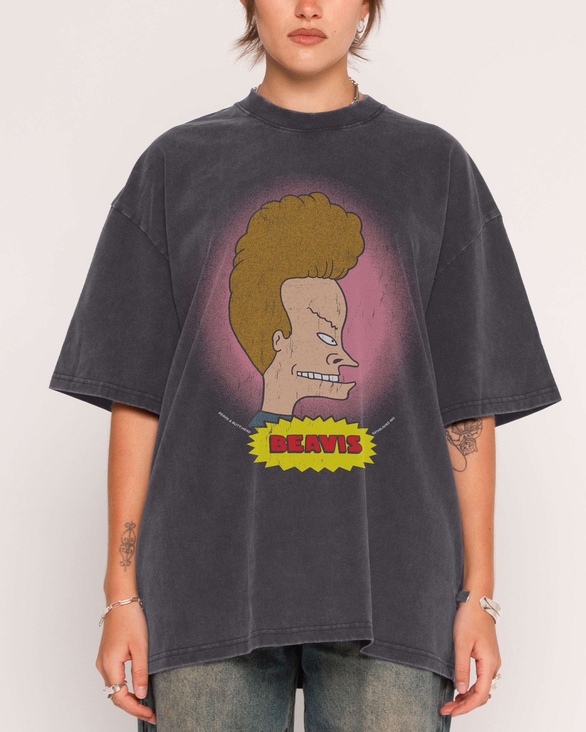 Face Off Black Wash Tee