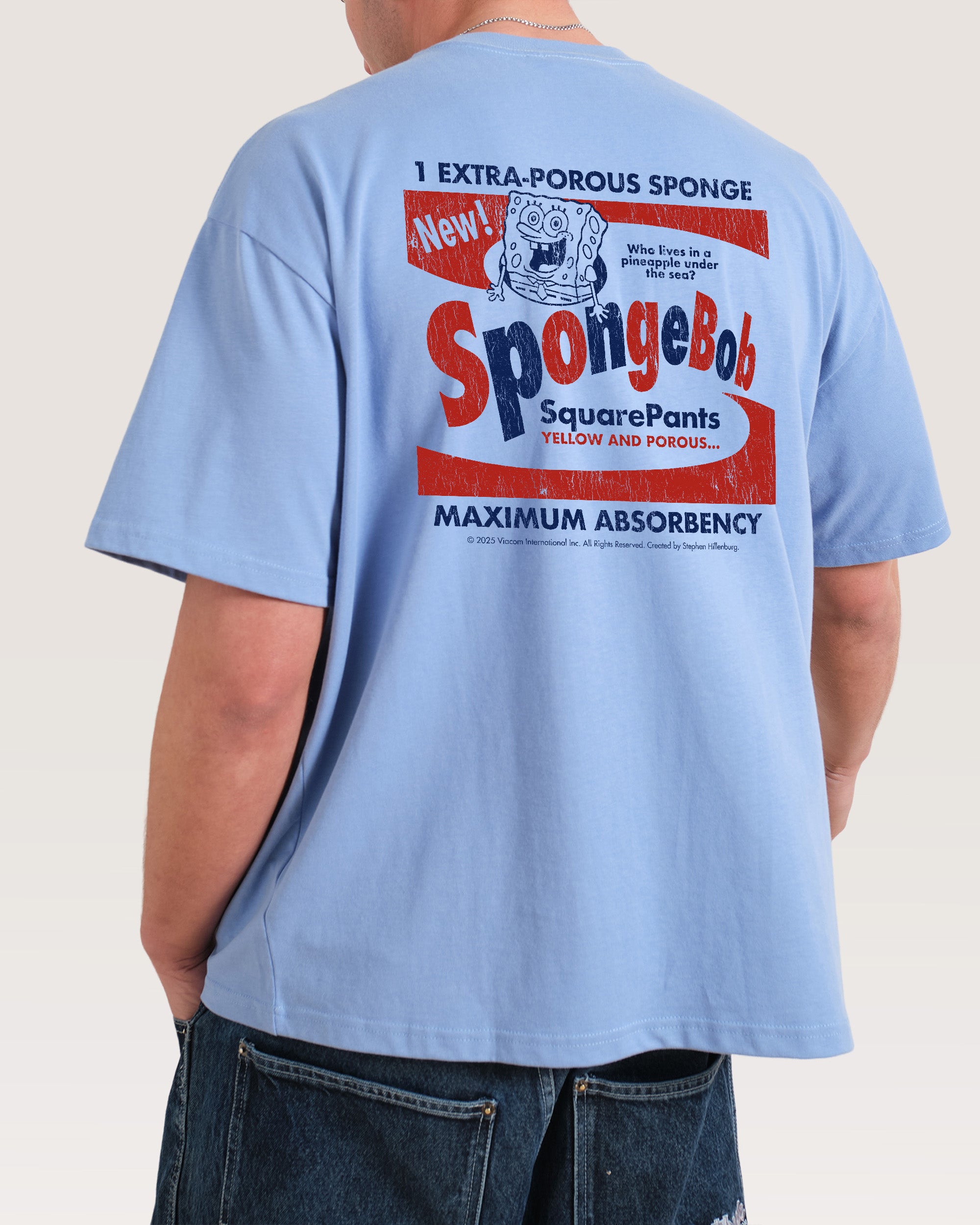 Spongebob Bob Blue Oversized Tee