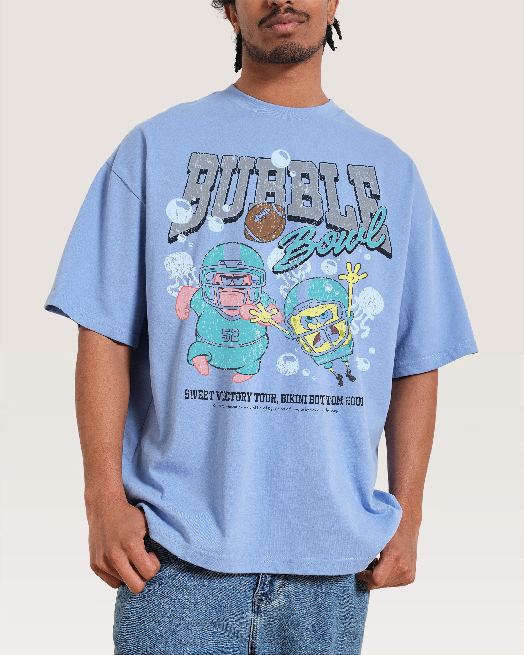 Bubble Bowl Blue Oversized Tee