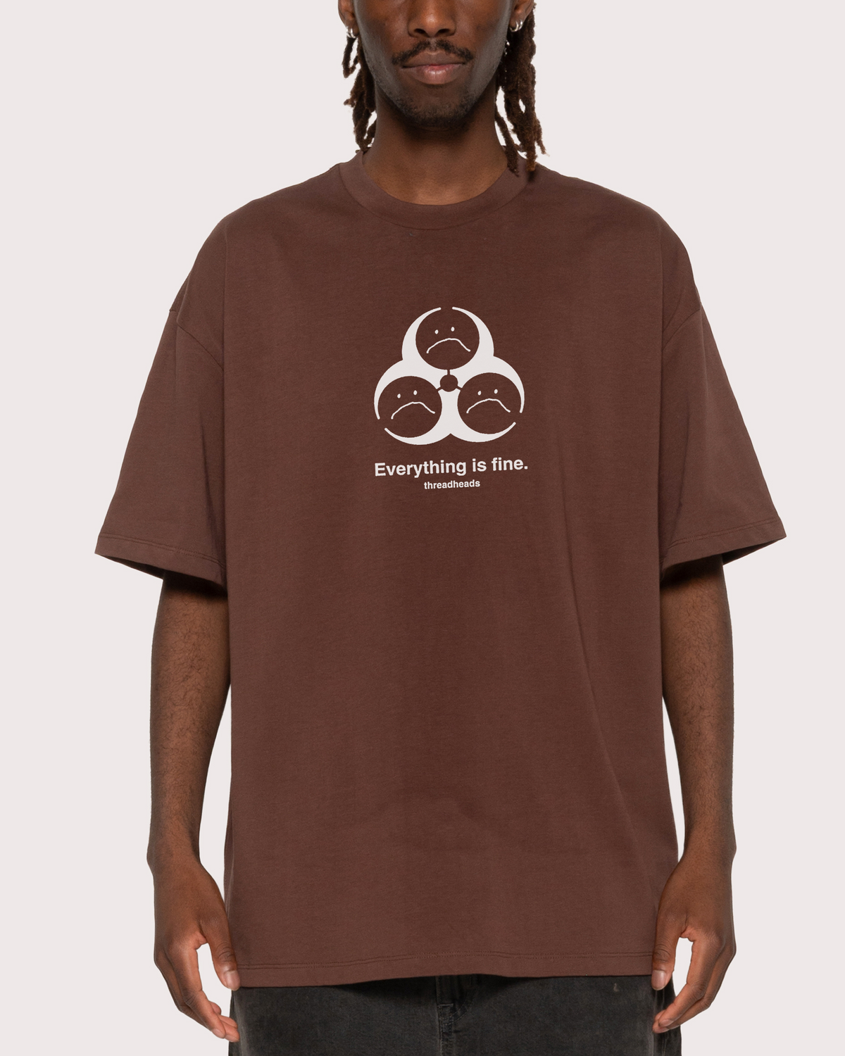 Everything Is Fine Biohazard Oversized Tee