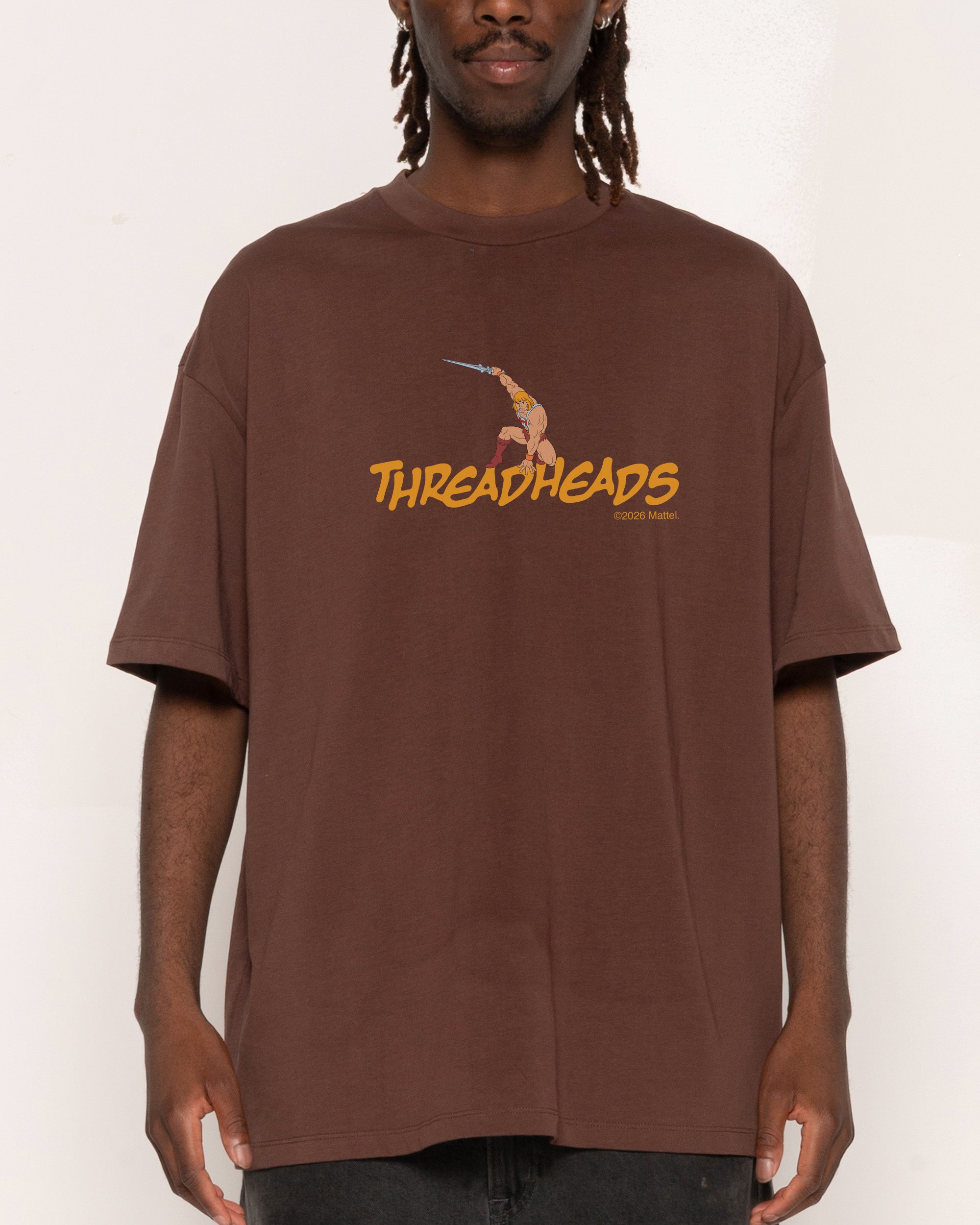 He-Man Threadheads Brown Oversized Tee
