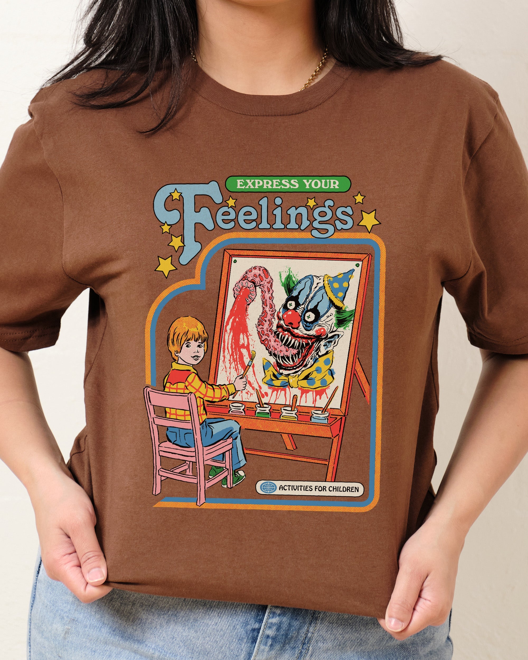 Express Your Feelings T-Shirt Australia Online Brown