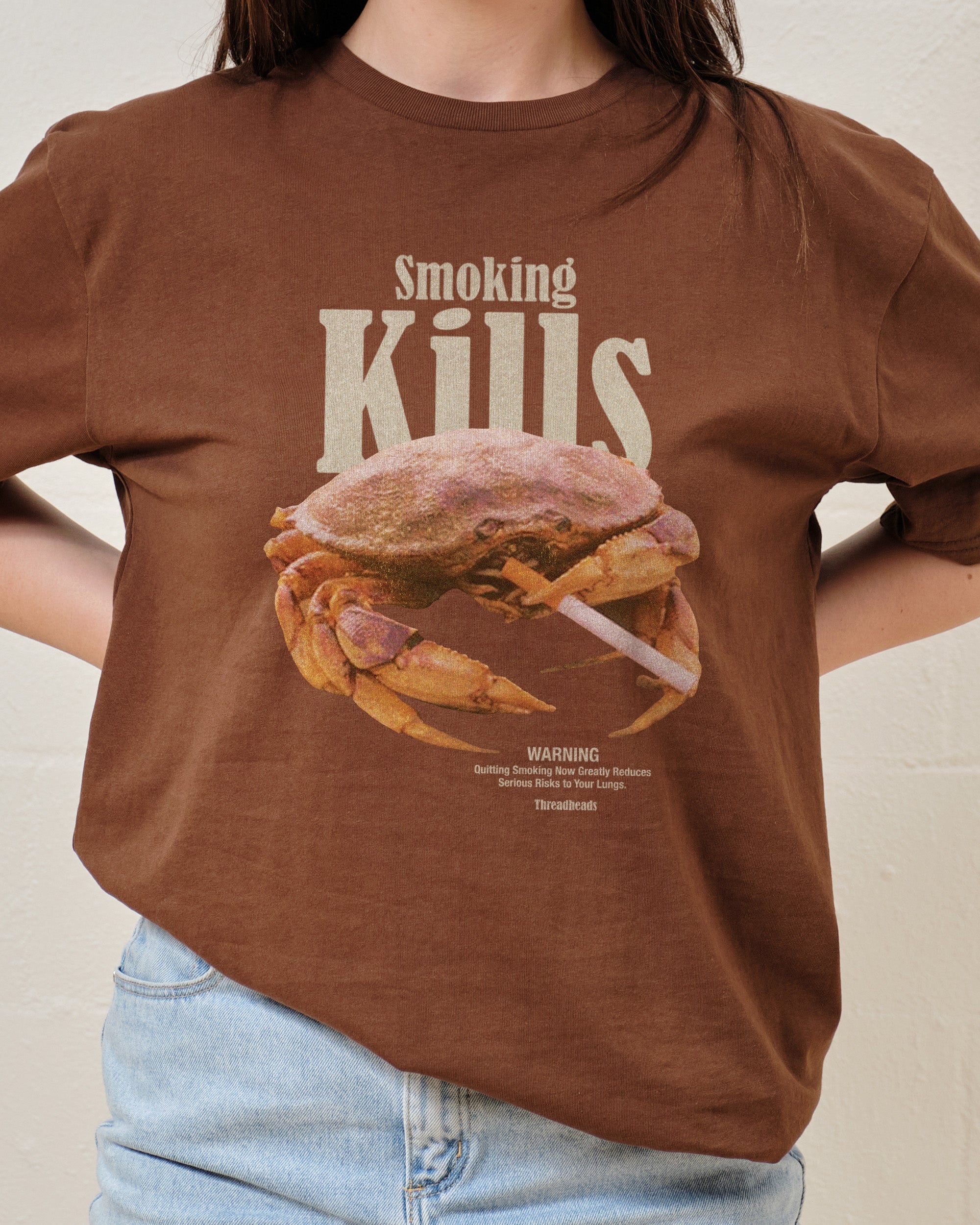 Smoking Kills T-Shirt Australia Online Brown