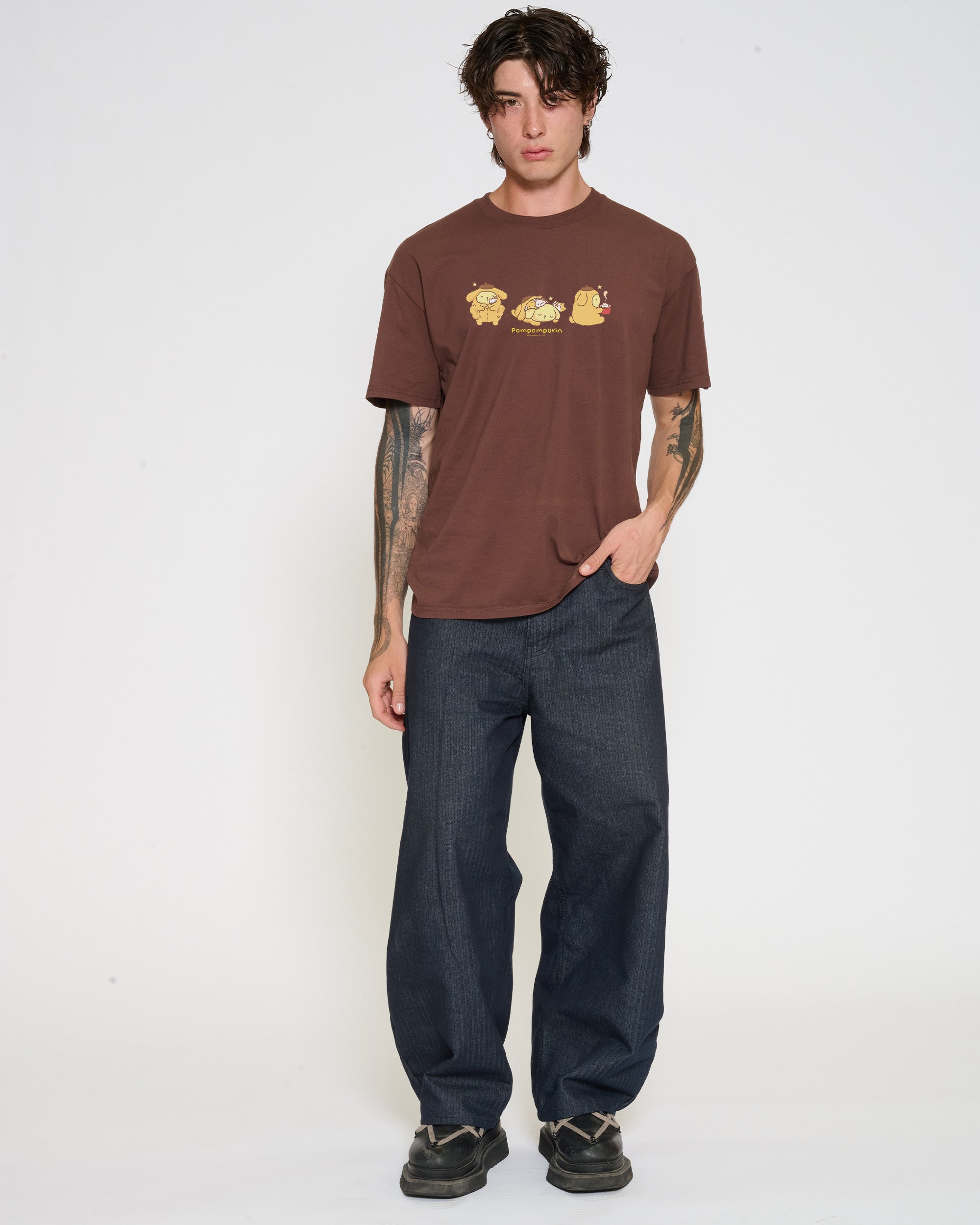 Pompompurin Nap T-Shirt Official Hello Kitty and Friends collab Threadheads