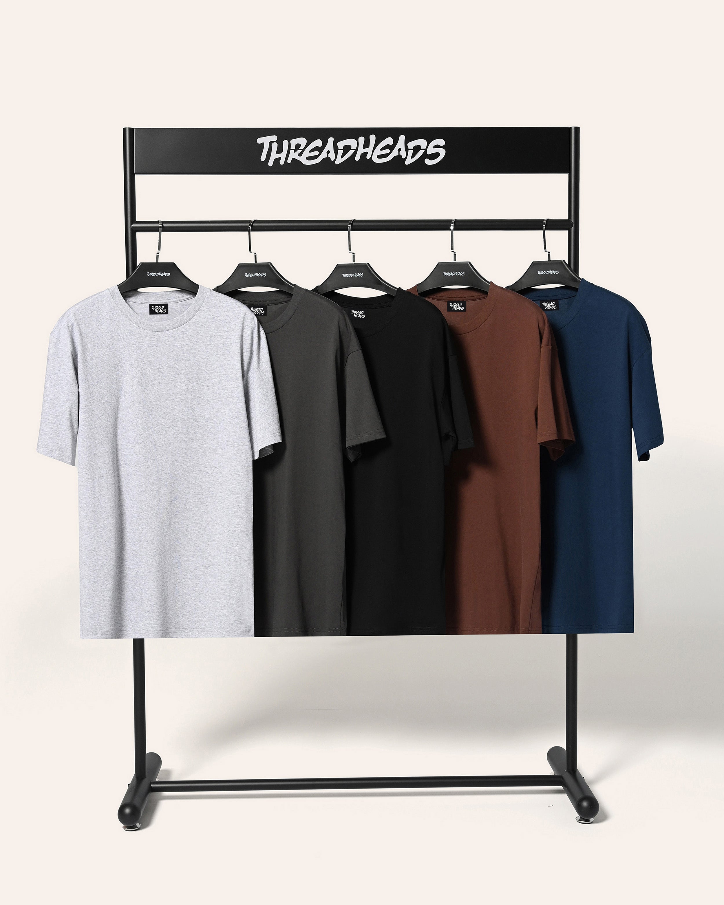 Classic Tee 5 Pack: Grey, Charcoal, Navy, Brown, Black