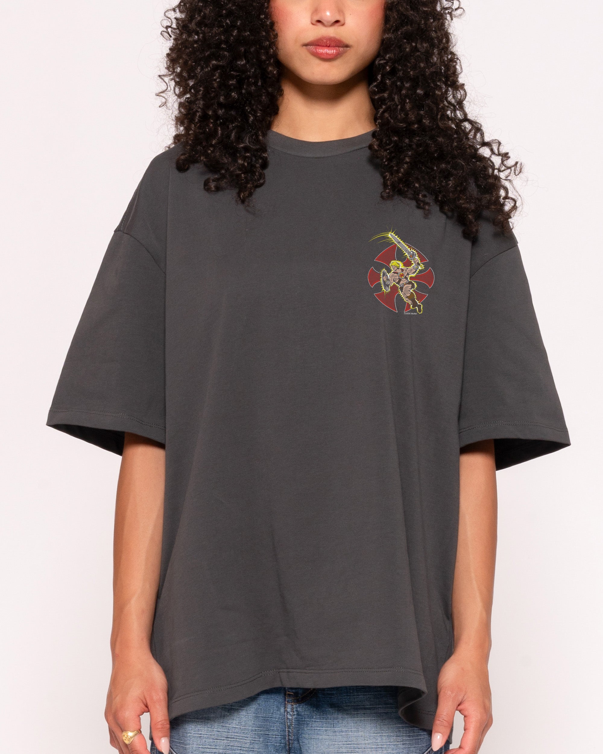 The Most Powerful Charcoal Oversized Tee