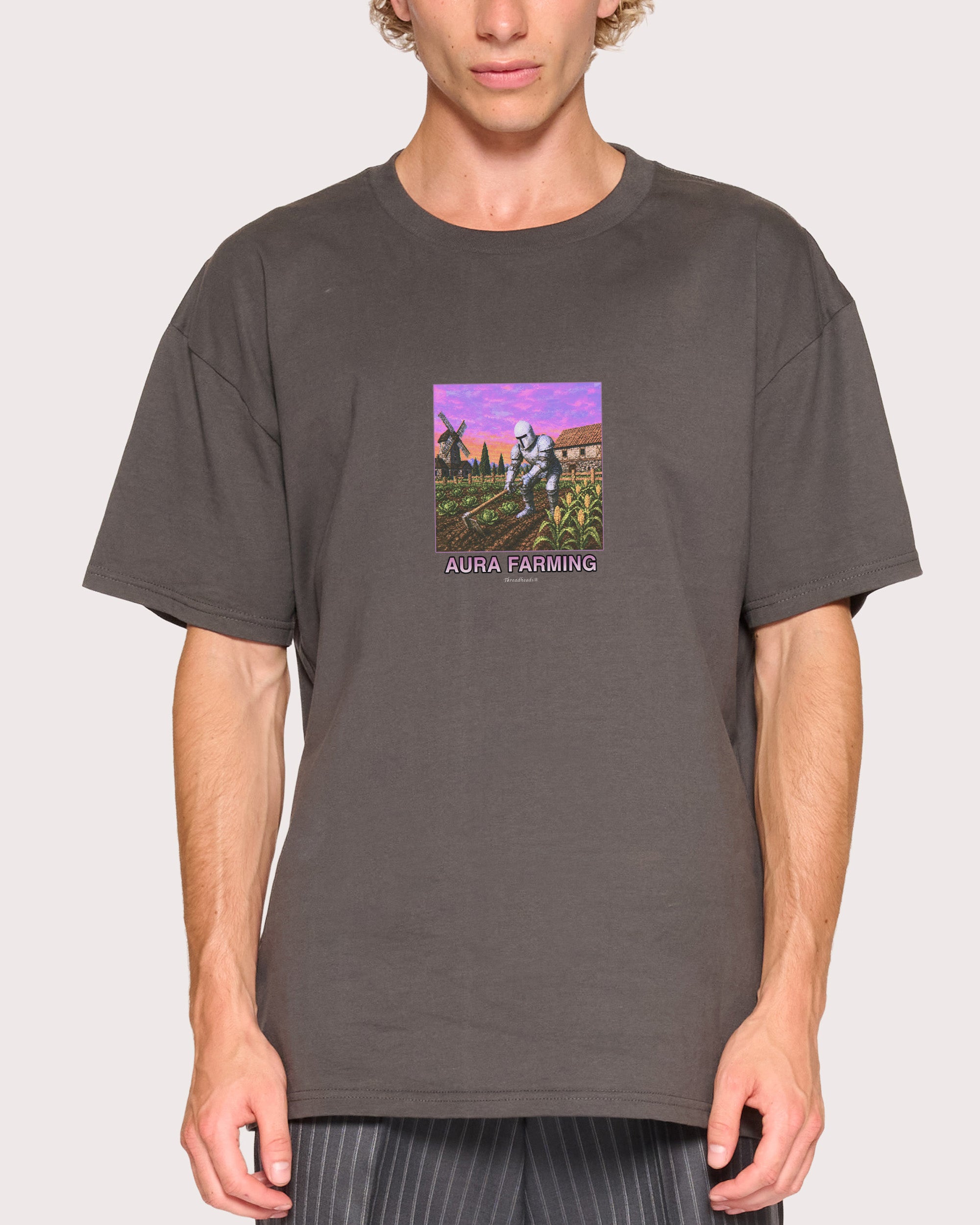 Aura Farming Charcoal T-Shirt