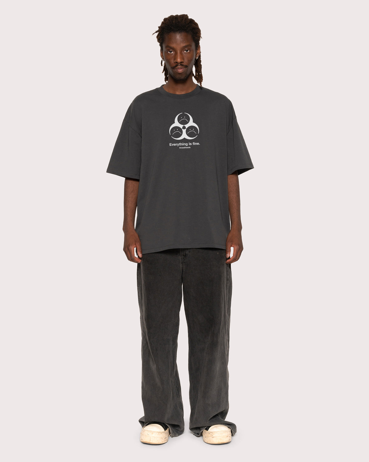 Everything Is Fine Biohazard Oversized Tee