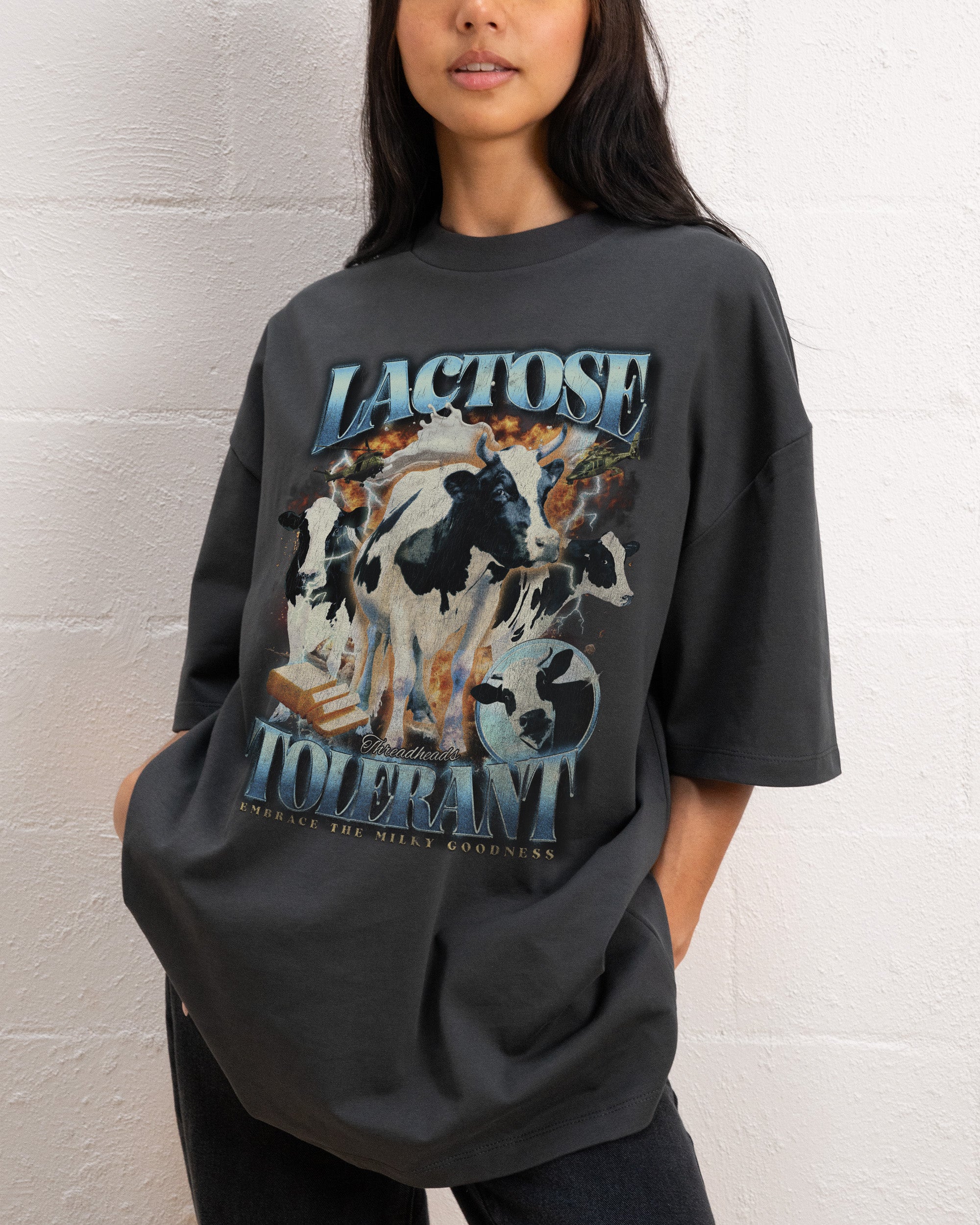 Lactose Tolerant Oversized Tee Threadheads Australia Online