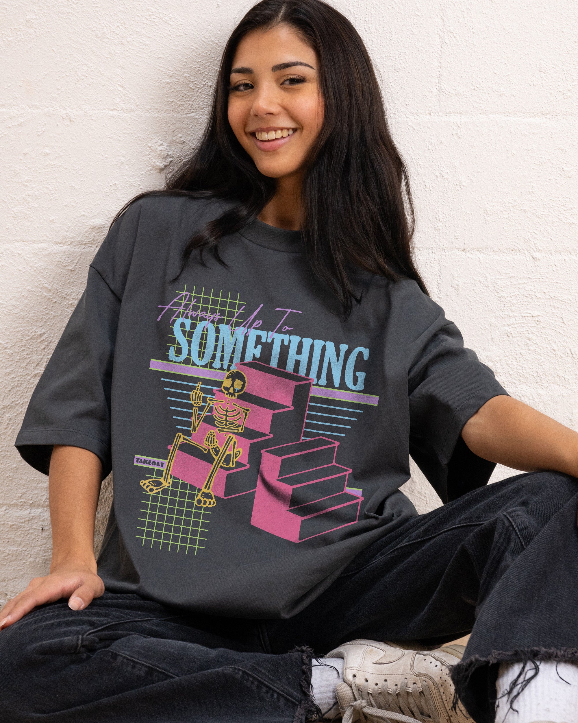 Always Up To Something Oversized Tee Online Australia