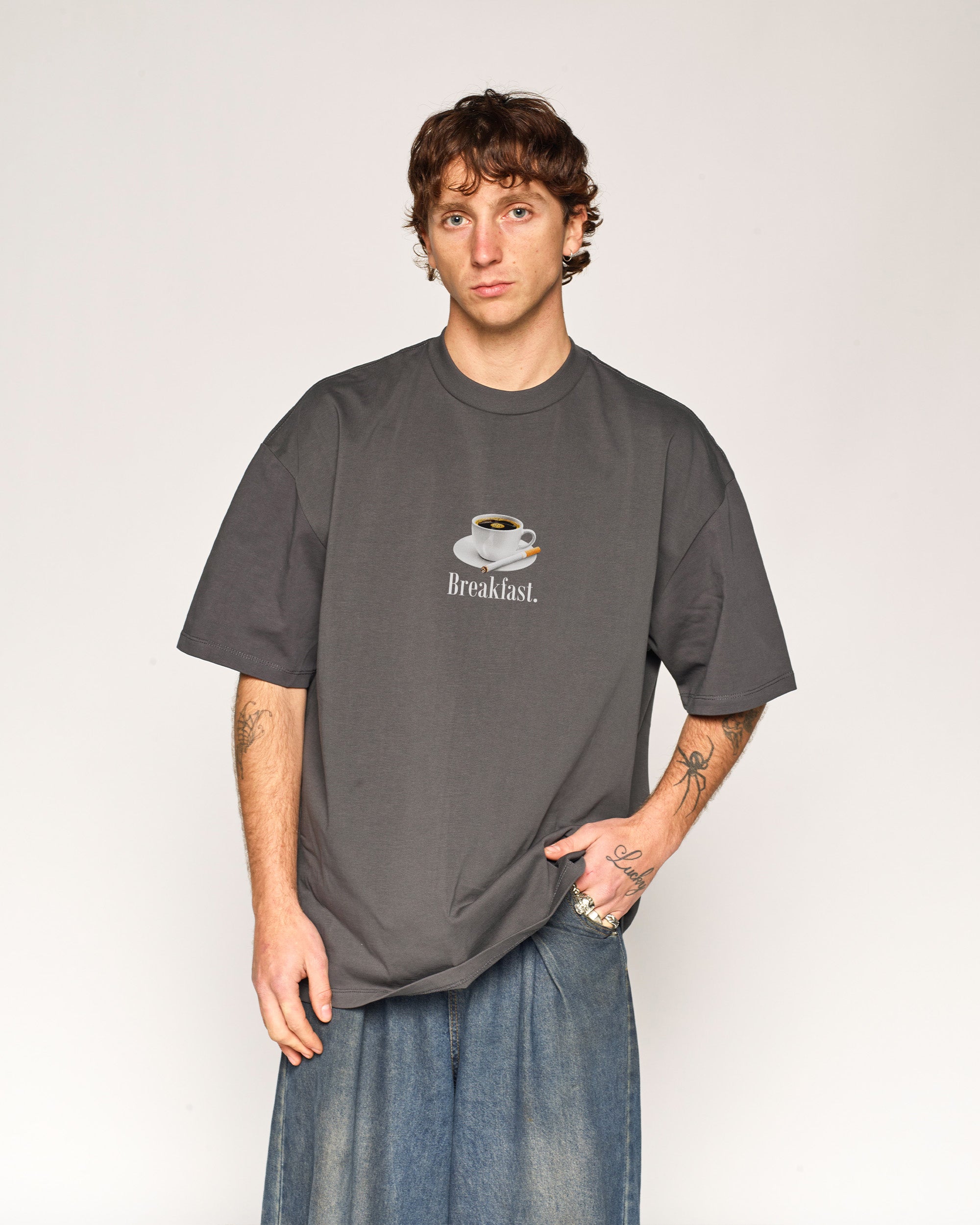 Breakfast Coffee Oversized Tee